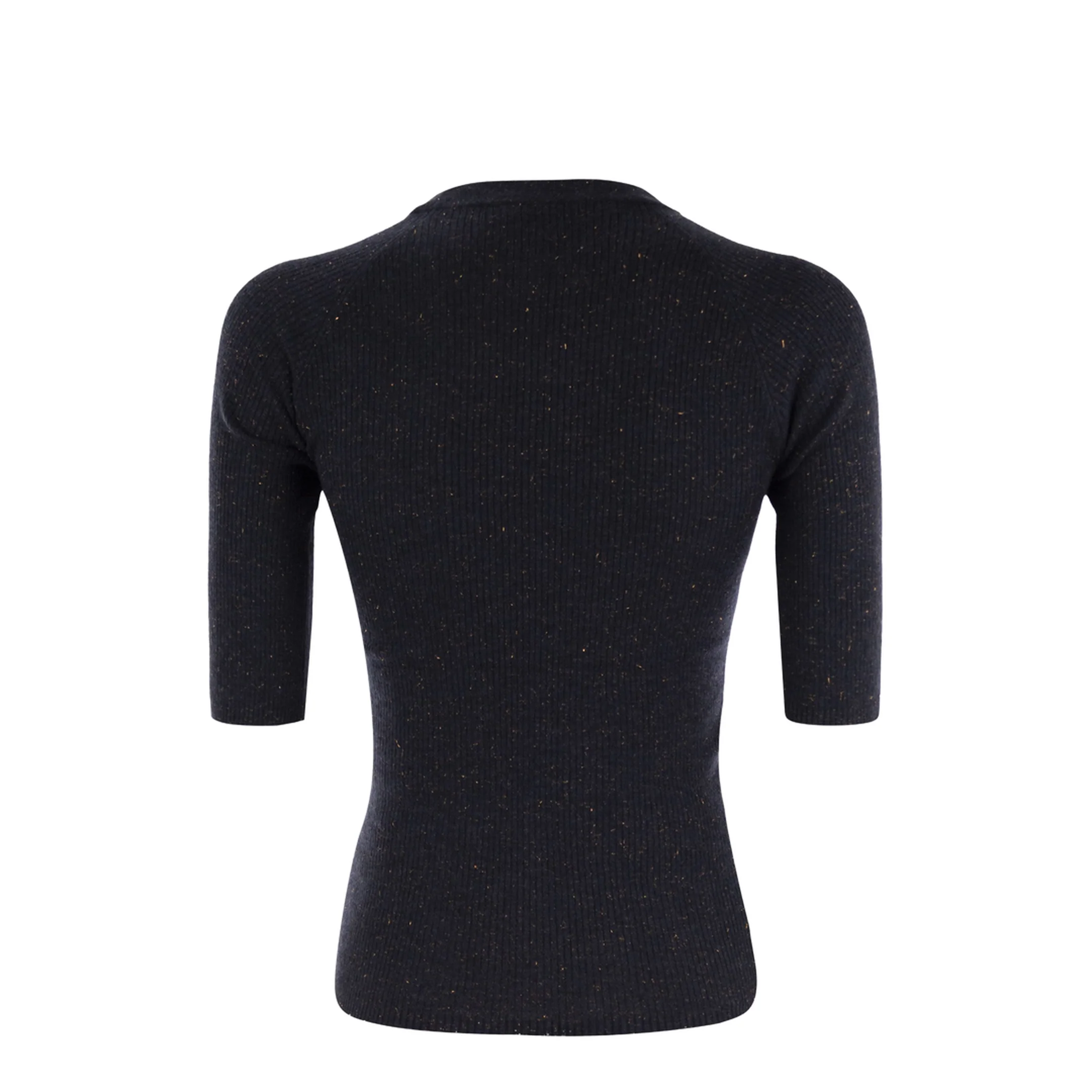 Sparkling Ribbed Cashmere Sweater - Image 2