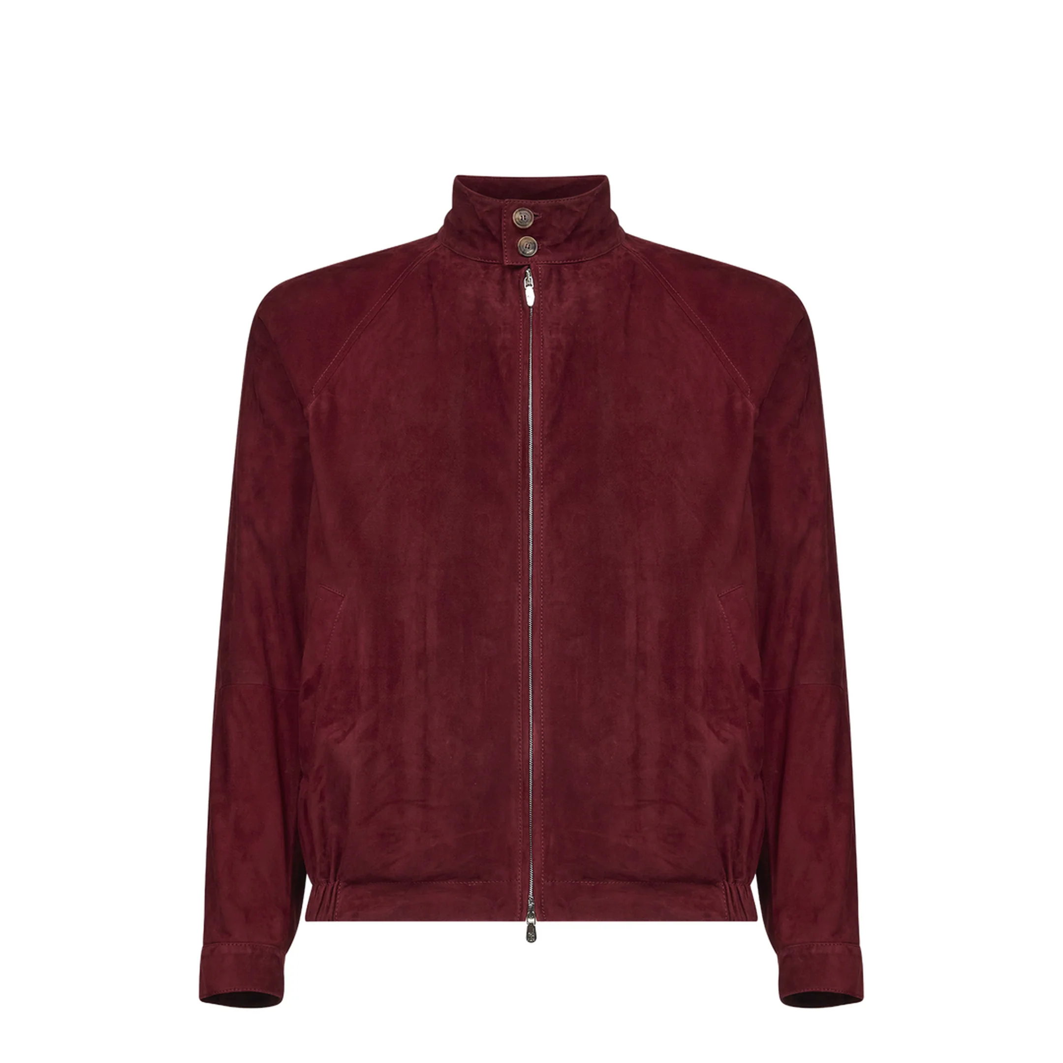Stand-Collar Suede Jacket