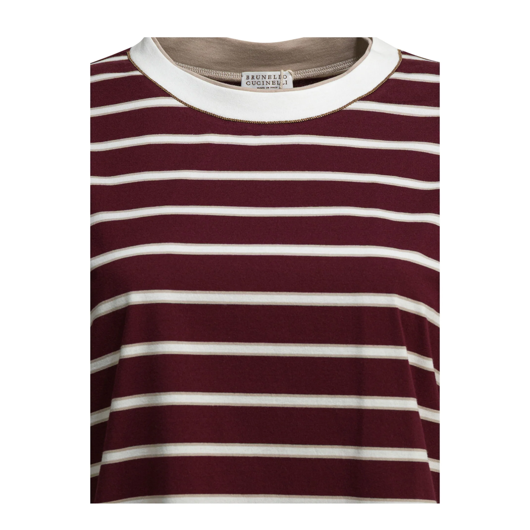Striped Cotton T-Shirt Red - Image 2