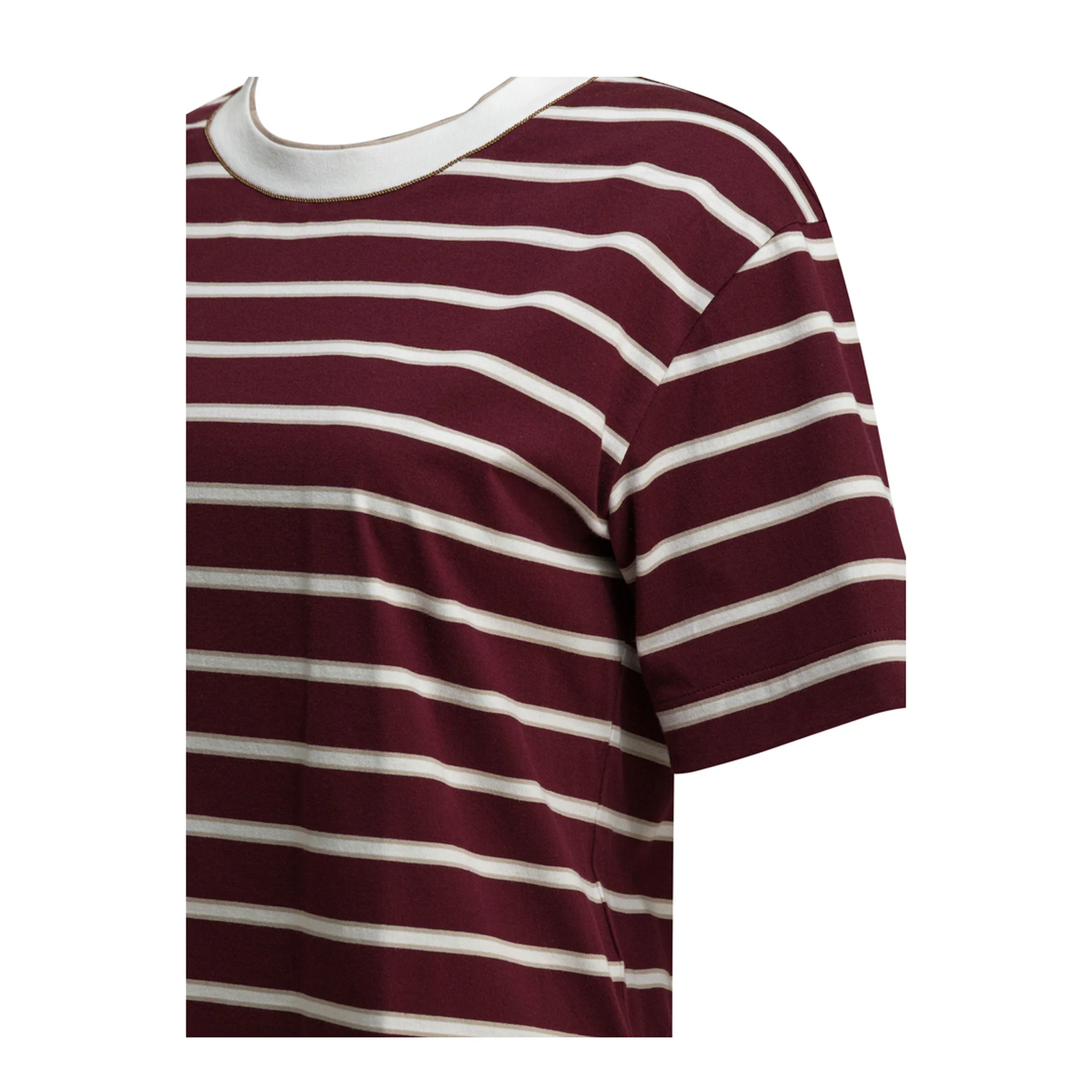 Striped Cotton T-Shirt Red - Image 3