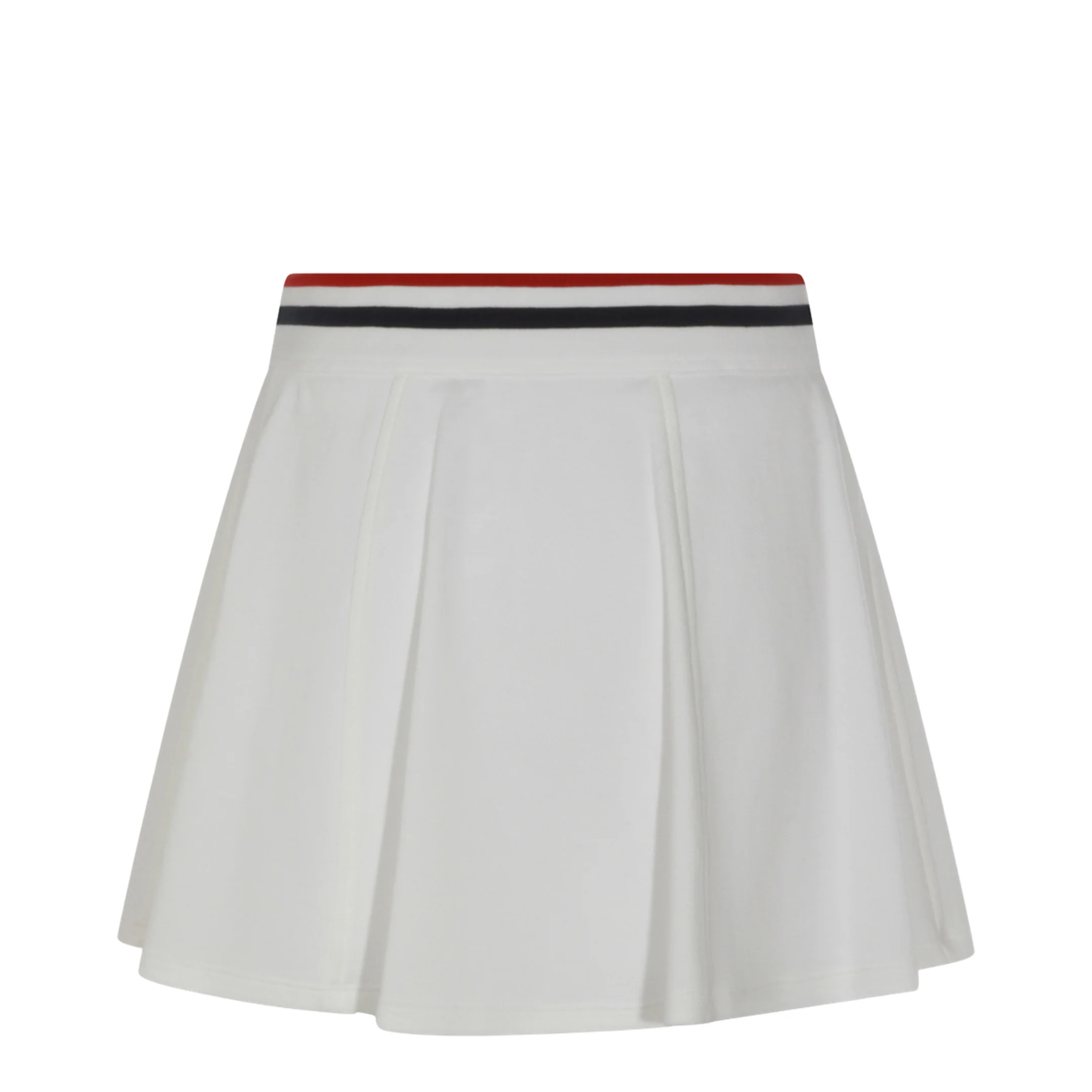 Striped-Trim A-Line Mini Skirt White - Image 2