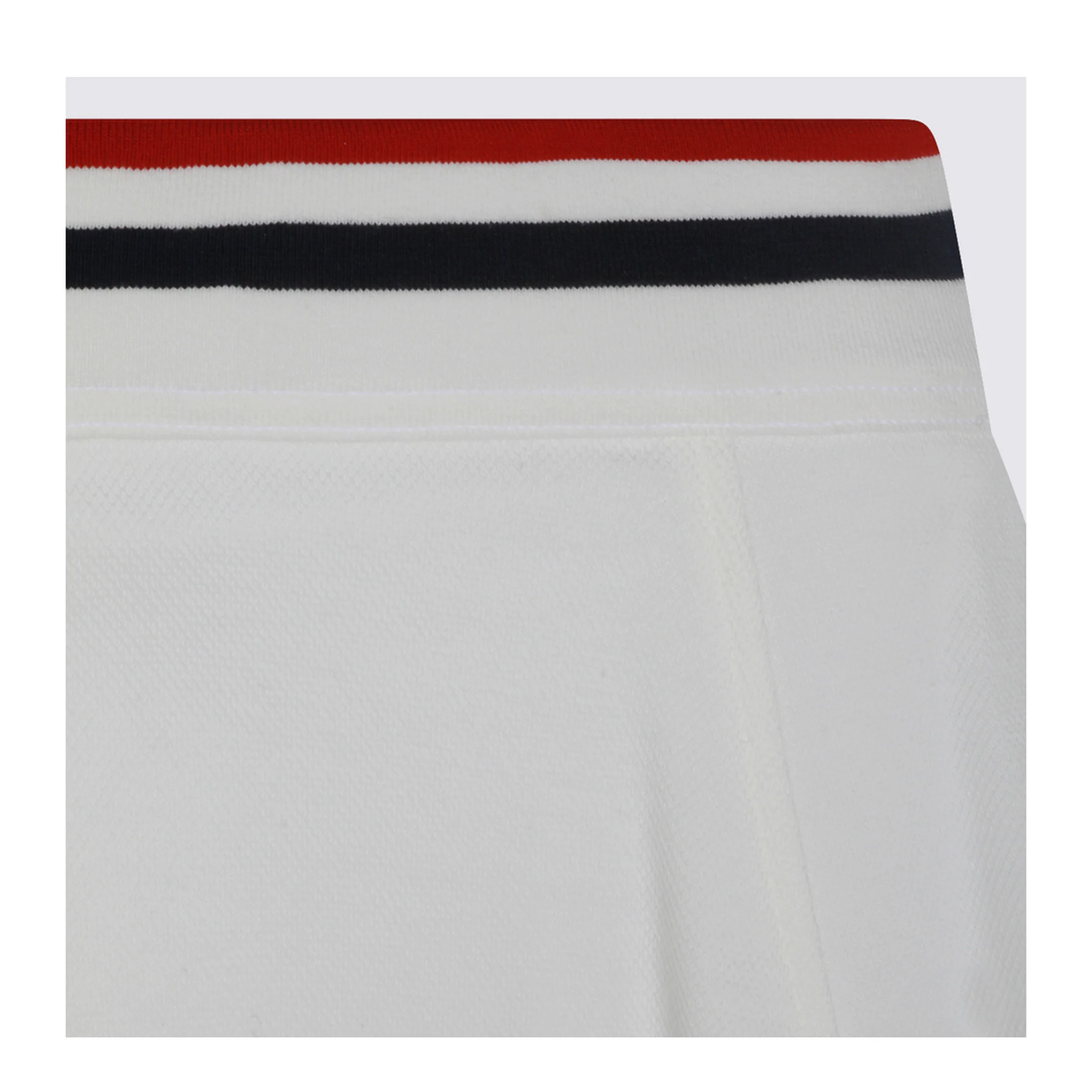Striped-Trim A-Line Mini Skirt White - Image 3