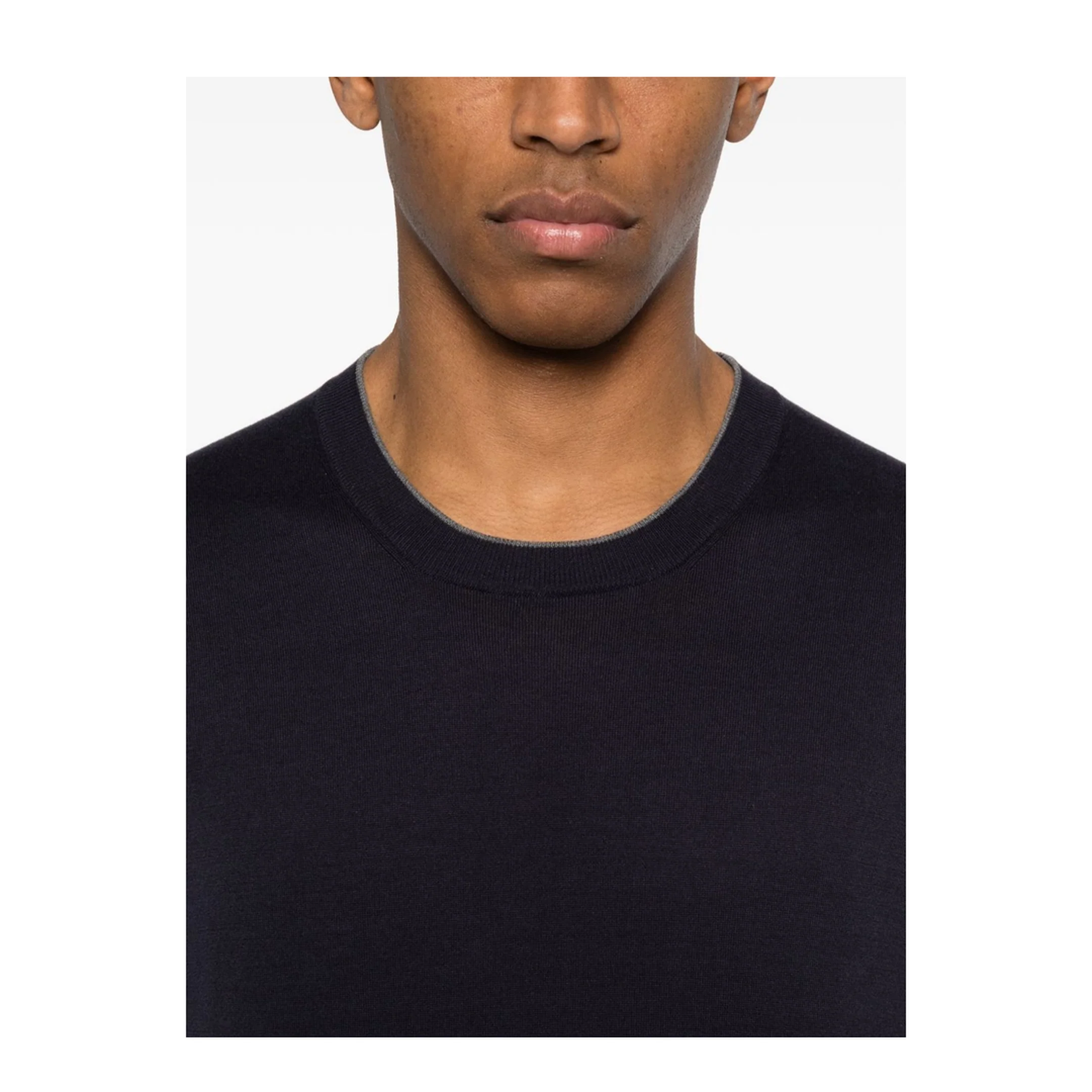 Knitted T-Shirt Blue - Image 2