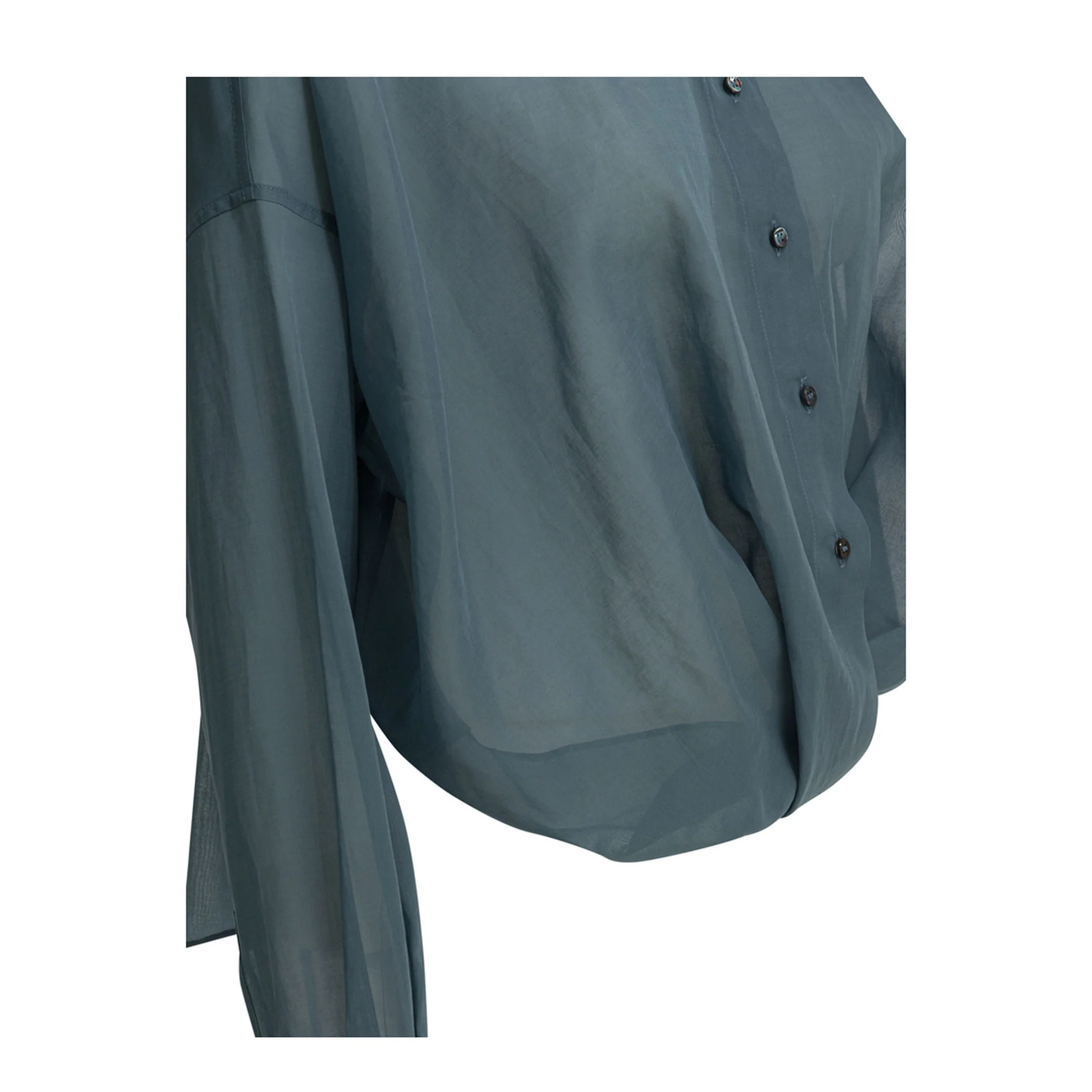 Women's Taffeta Shirt Blue - Image 3