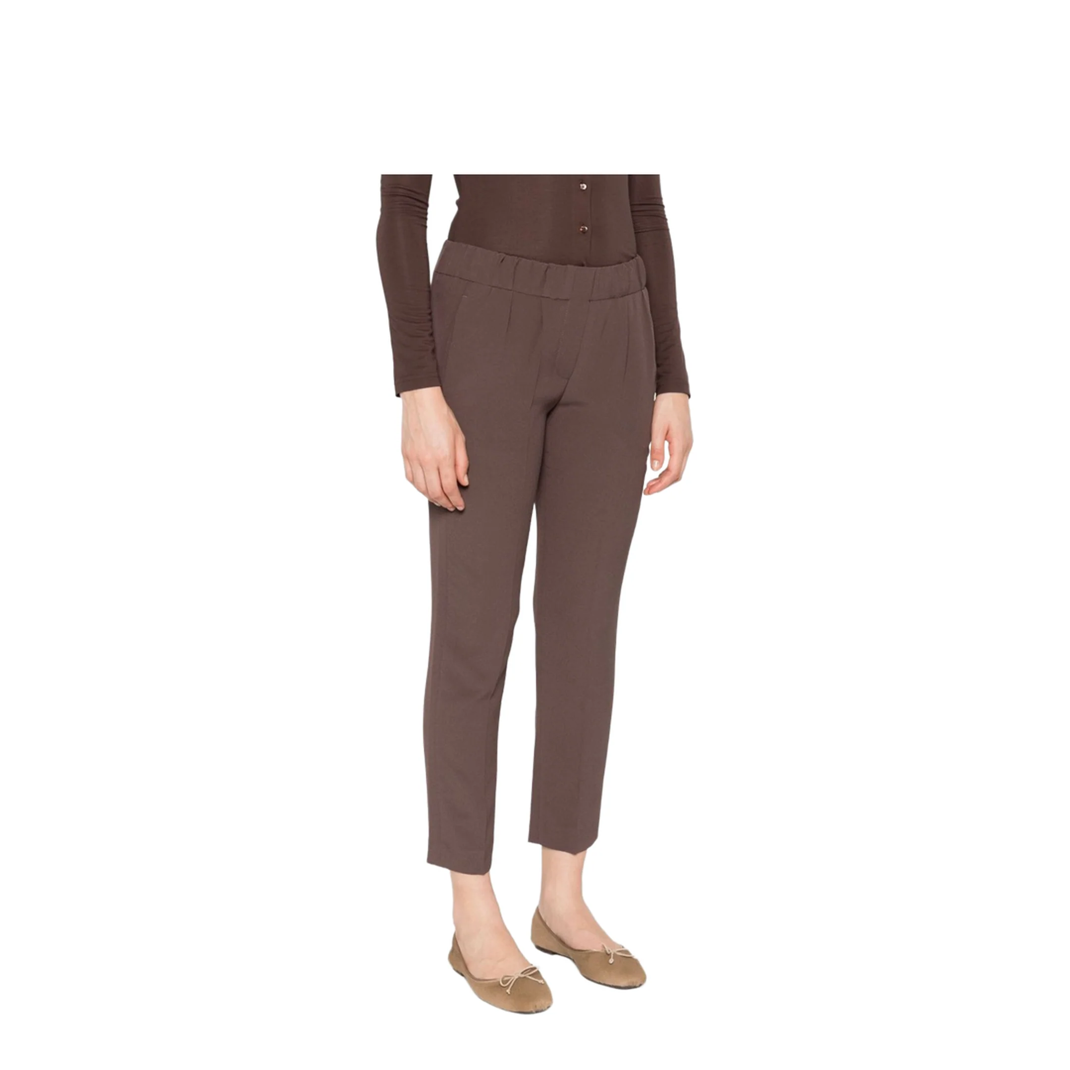 Tailored Jogger Pants - Brown - Image 3