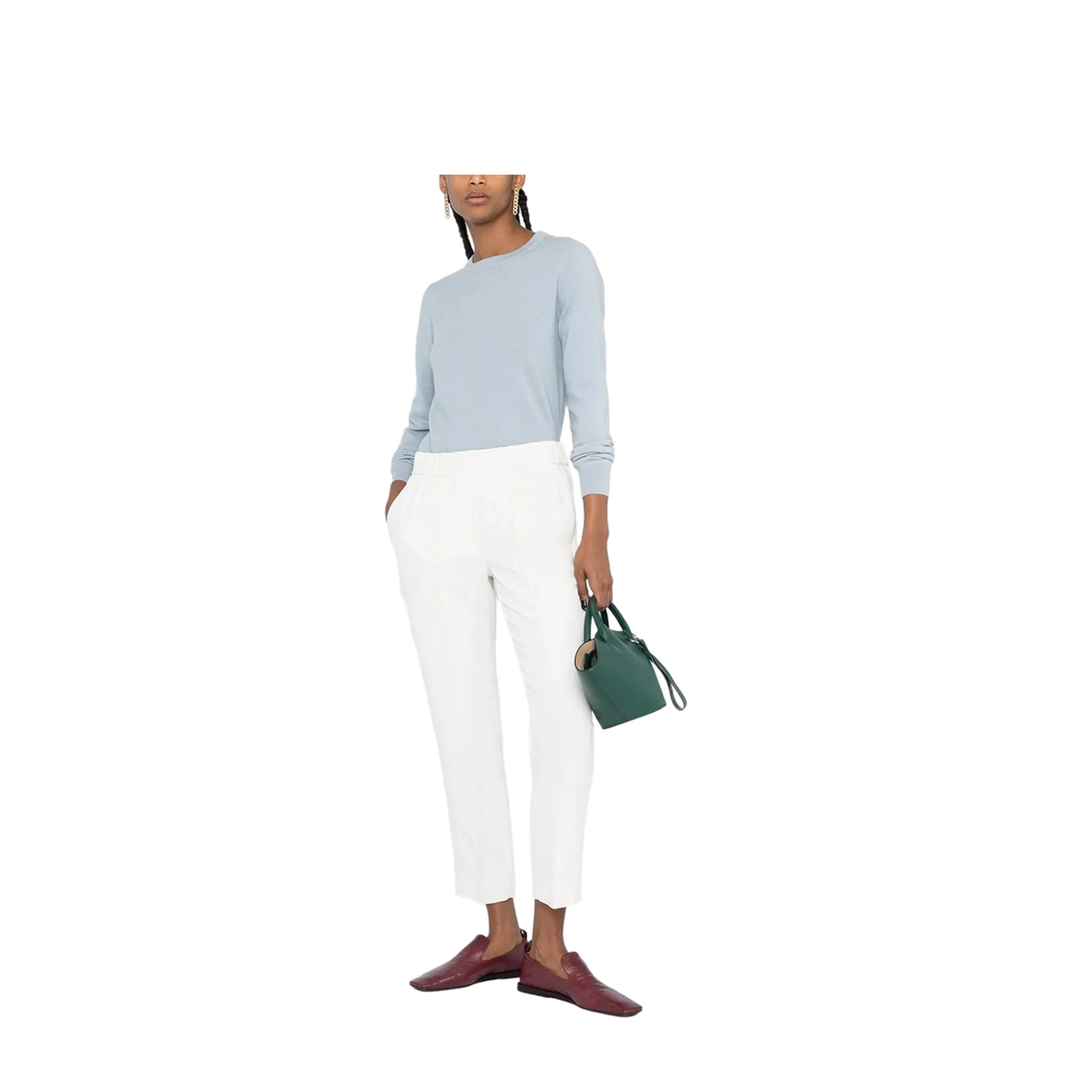 Tailored Joggers Pants in Chalk Color - Image 5