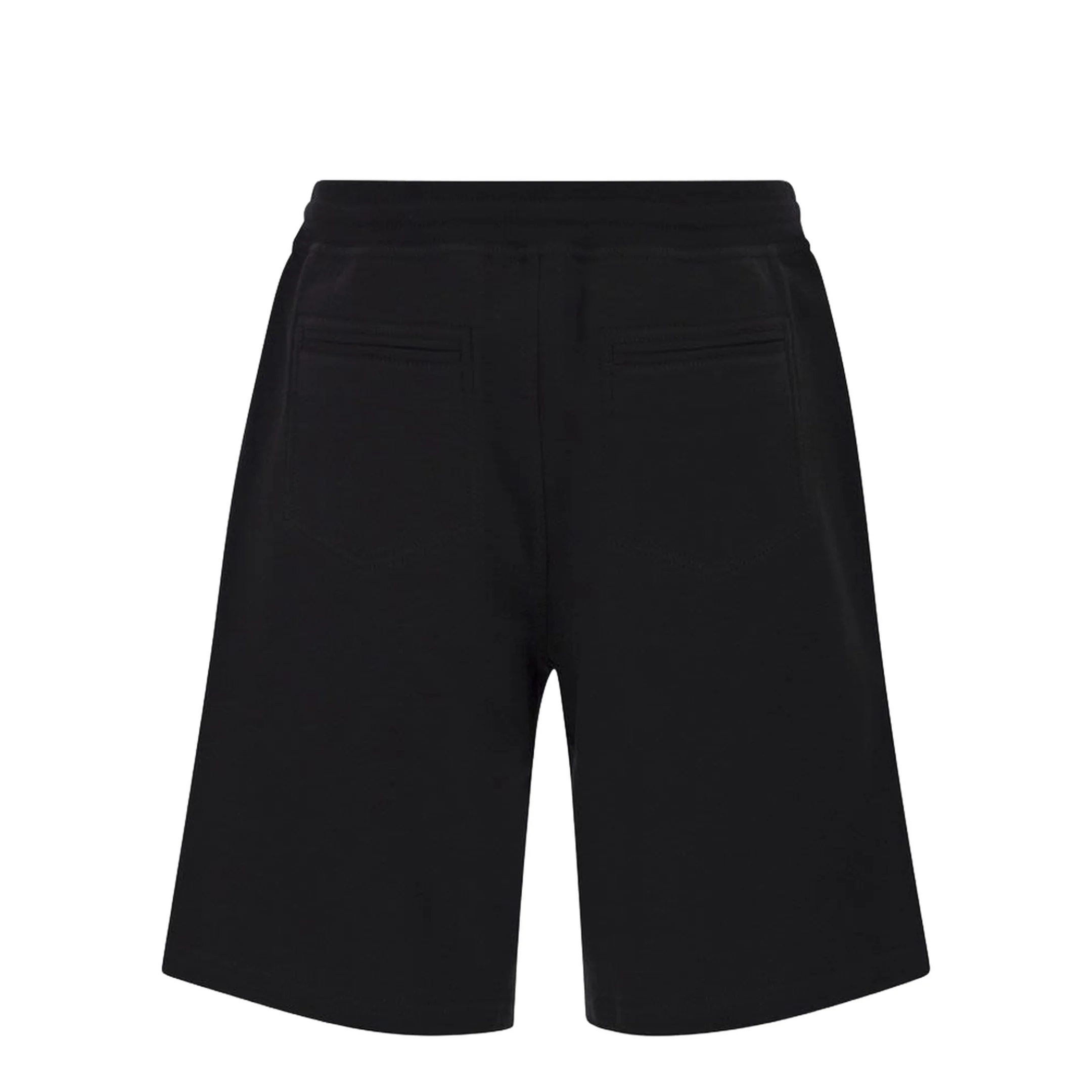Techno Cotton Fleece Bermuda Shorts Black - Image 2