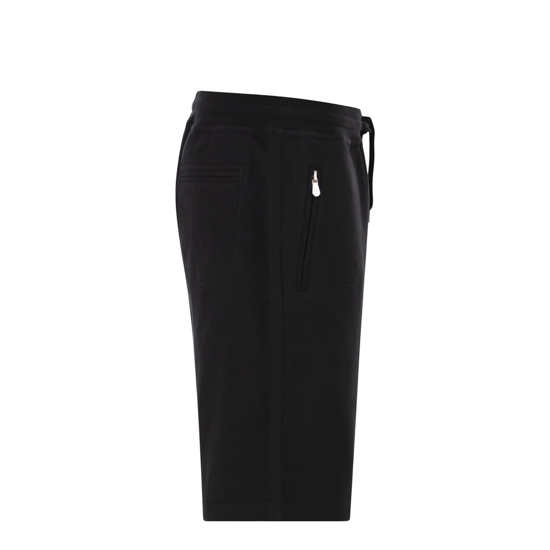 Techno Cotton Fleece Bermuda Shorts Black - Image 3