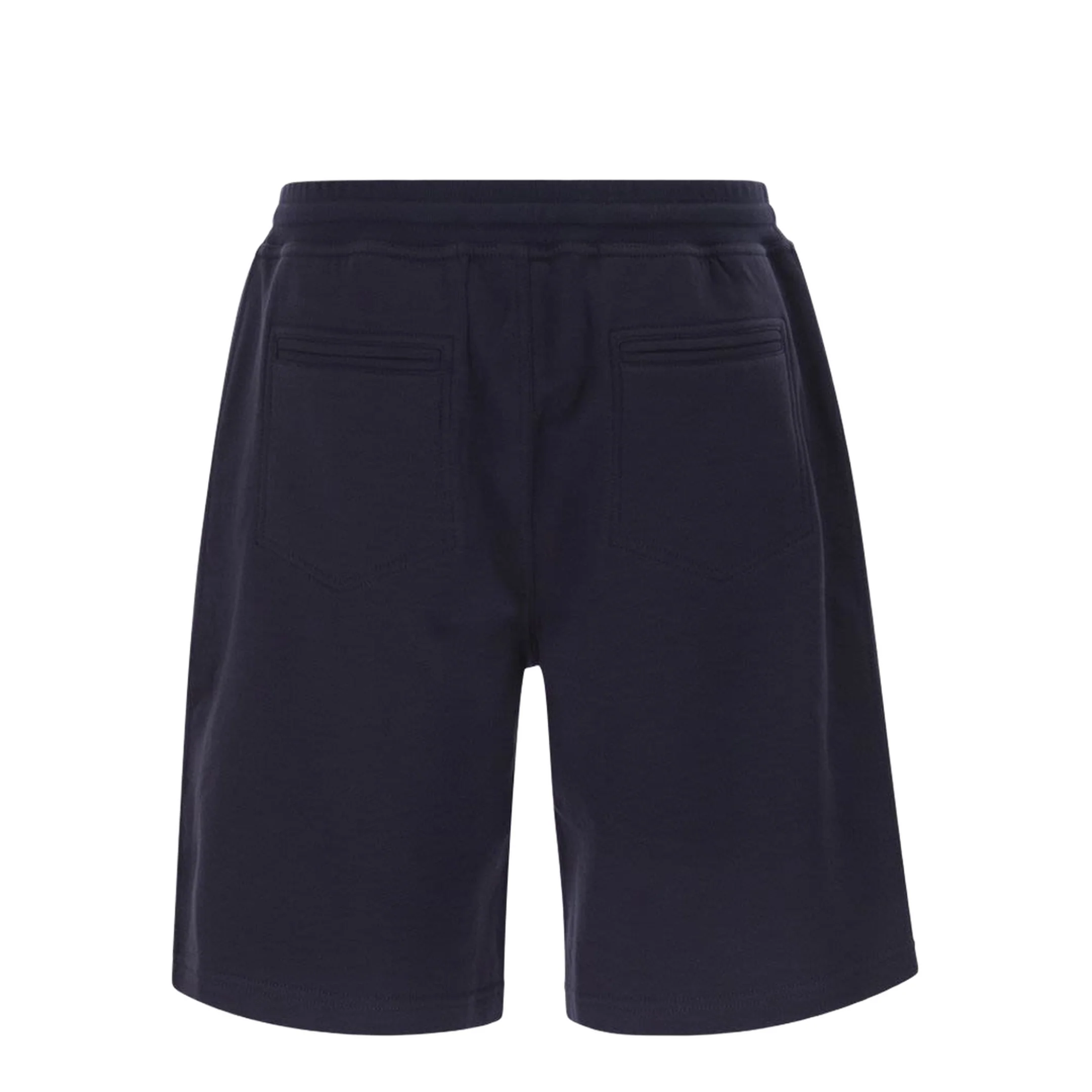 Techno Cotton Fleece Bermuda Shorts Navy Blue - Image 2
