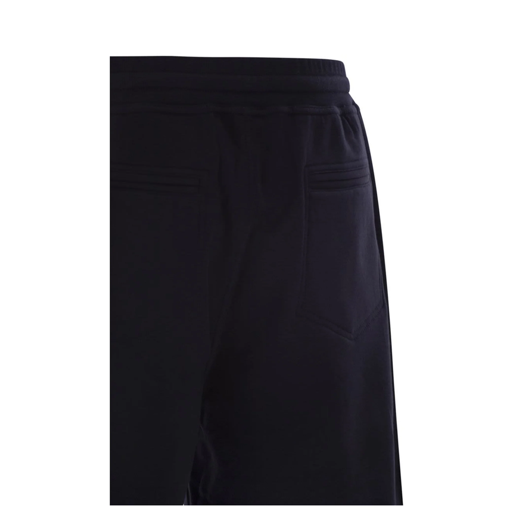 Techno Cotton Fleece Bermuda Shorts Navy Blue - Image 4