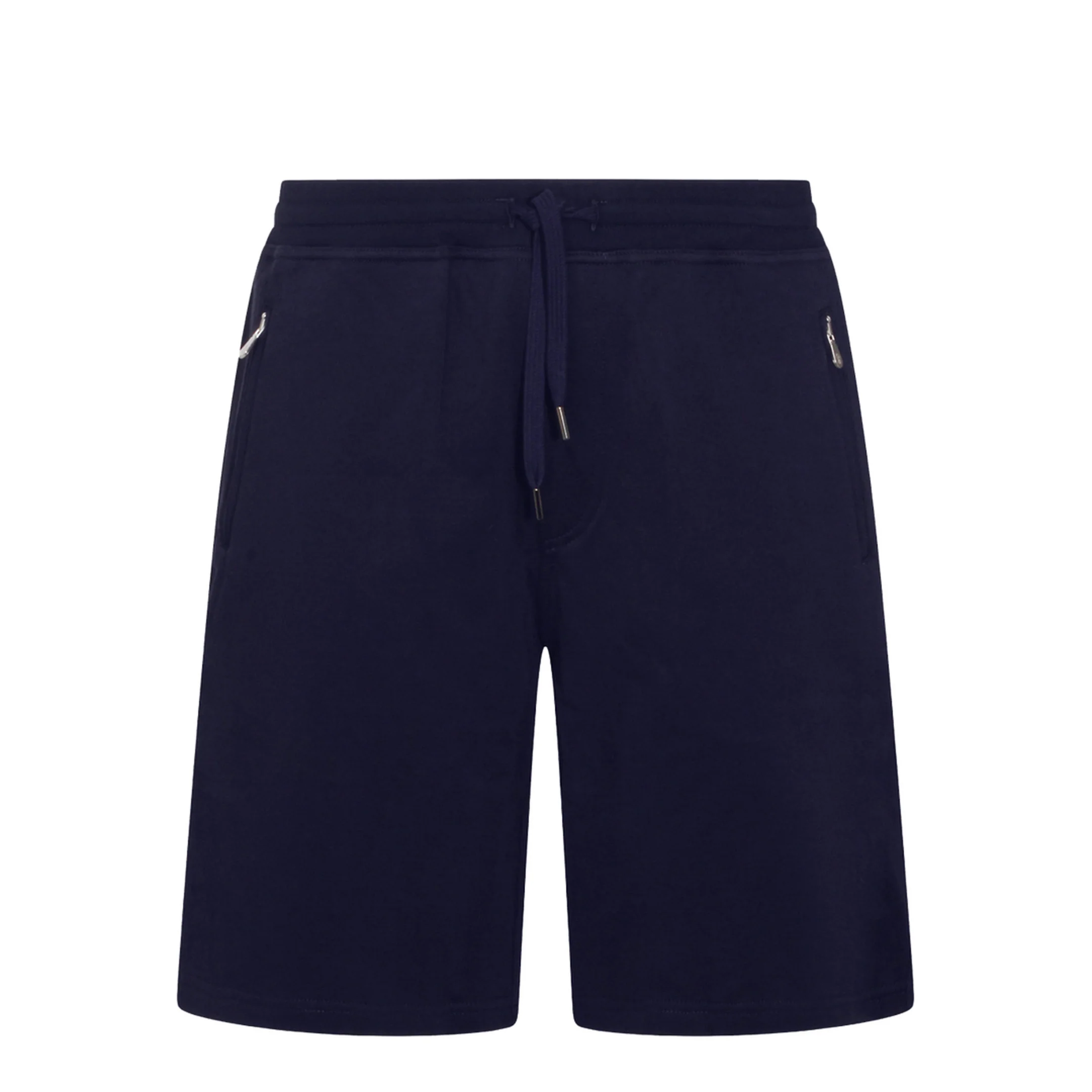 Techno Cotton Fleece Bermuda Shorts Navy Blue - Image 5