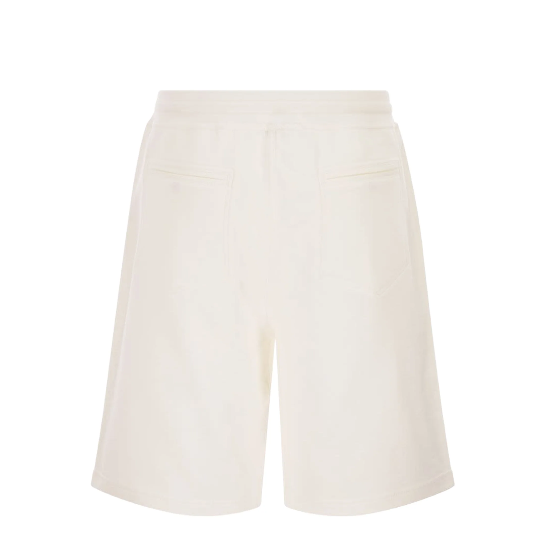Techno Cotton Fleece Bermuda Shorts White - Image 2