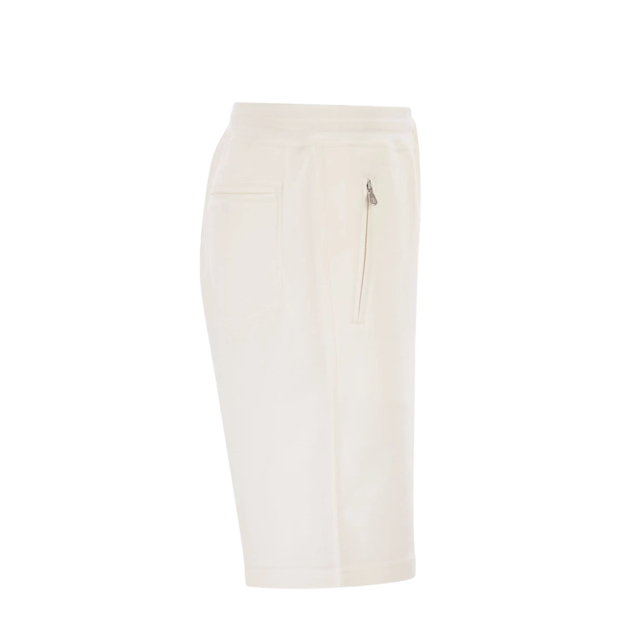 Techno Cotton Fleece Bermuda Shorts White - Image 3