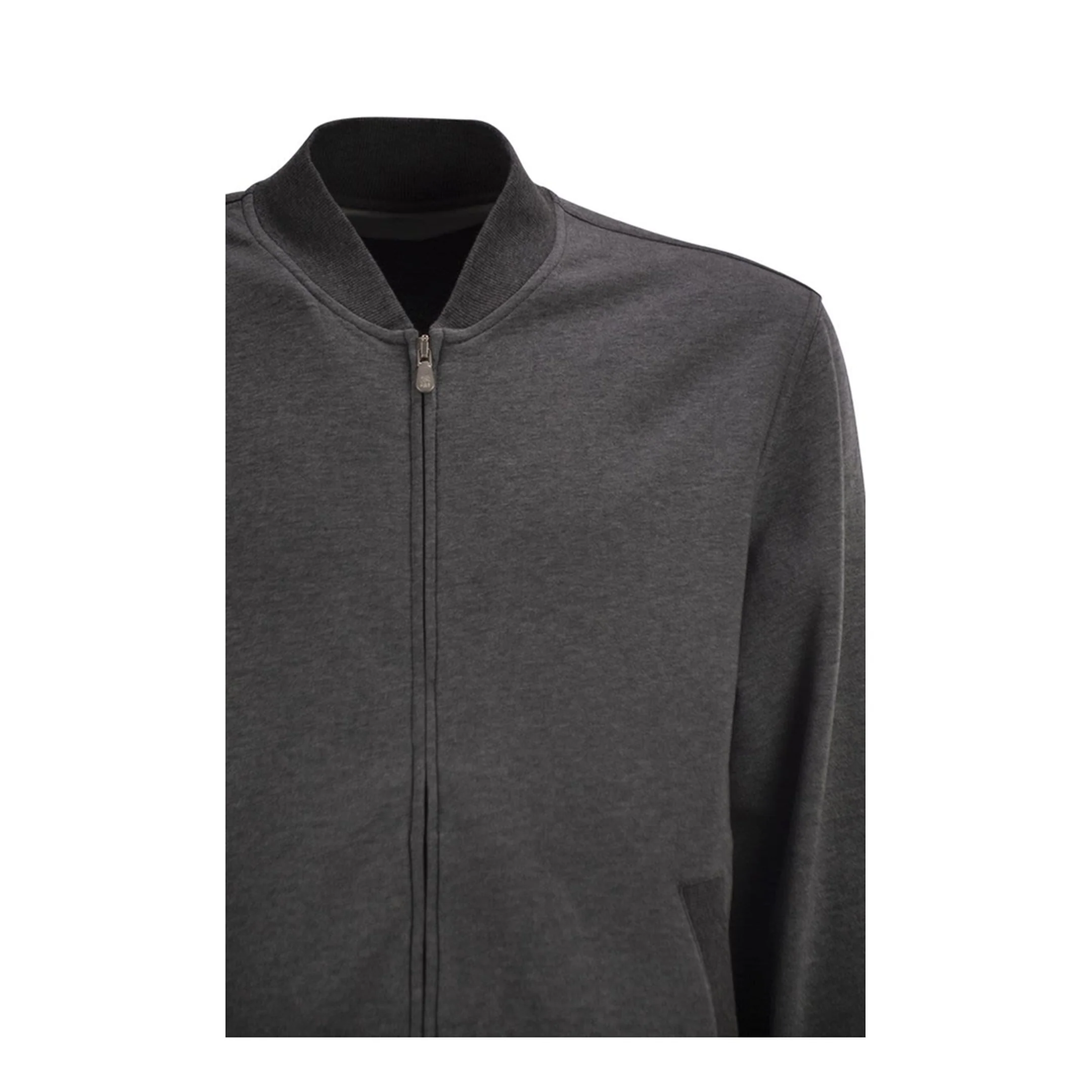 Techno Cotton Fleece Topwear with Zip - Image 4