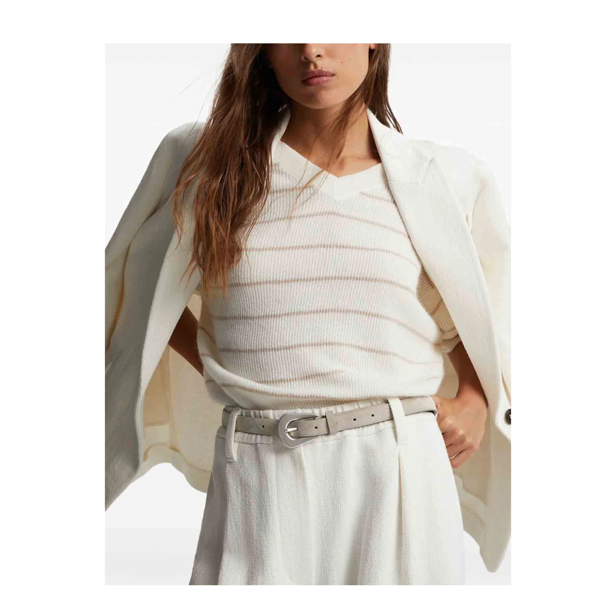 Western Belt in Suede Calfskin - Image 5