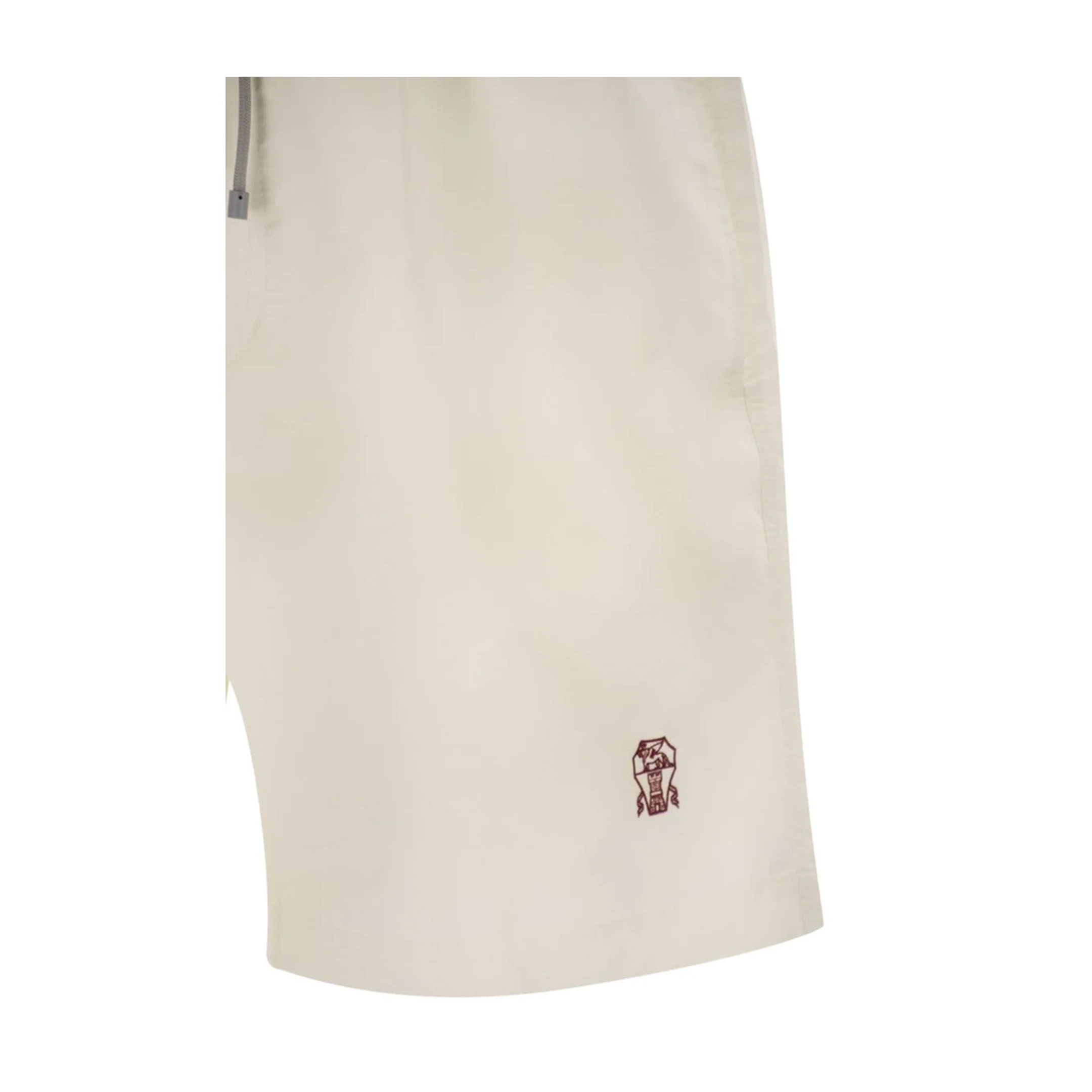 White Drawstring Logo Swim Shorts - Image 4