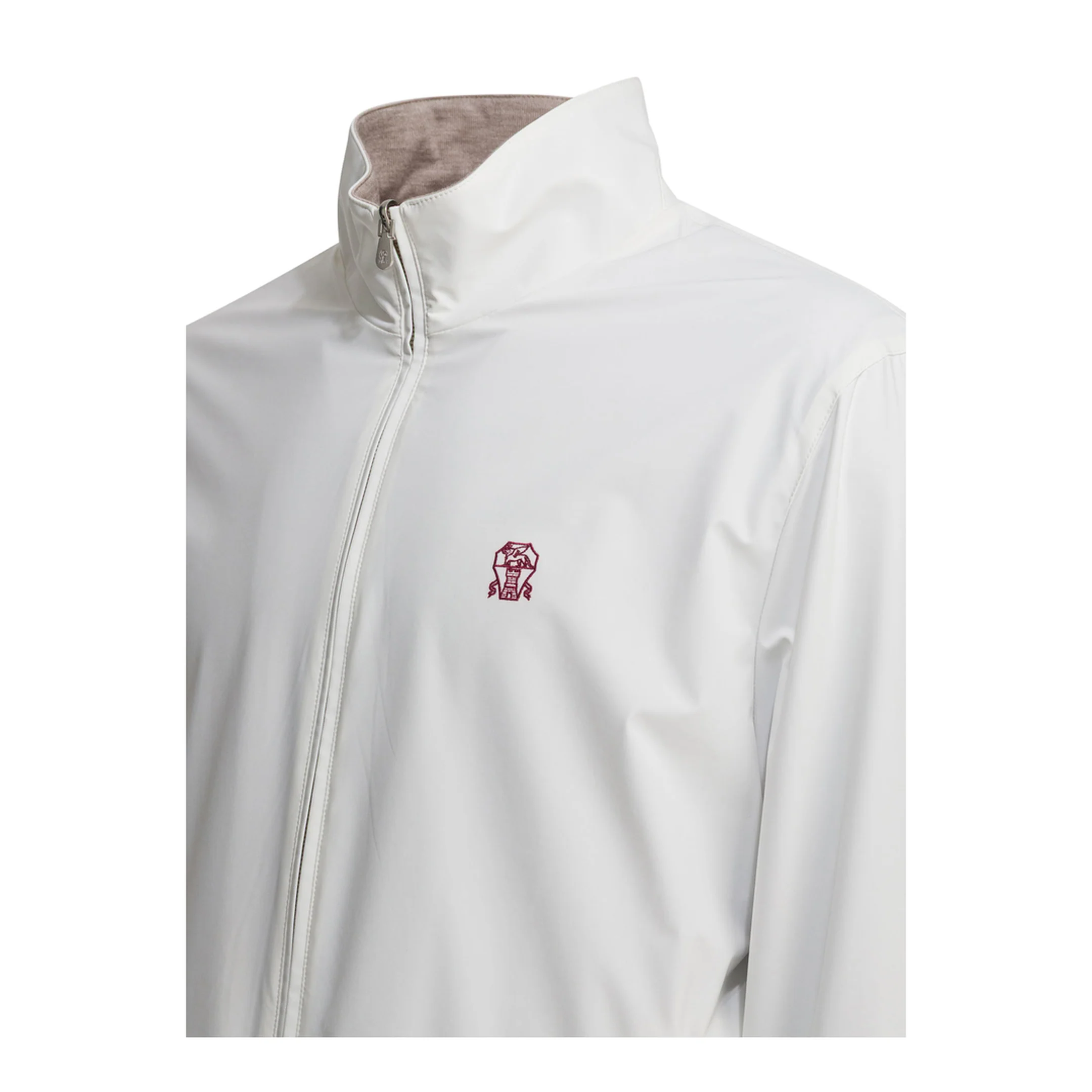 White Polyamide Full-Length Jacket - Image 5