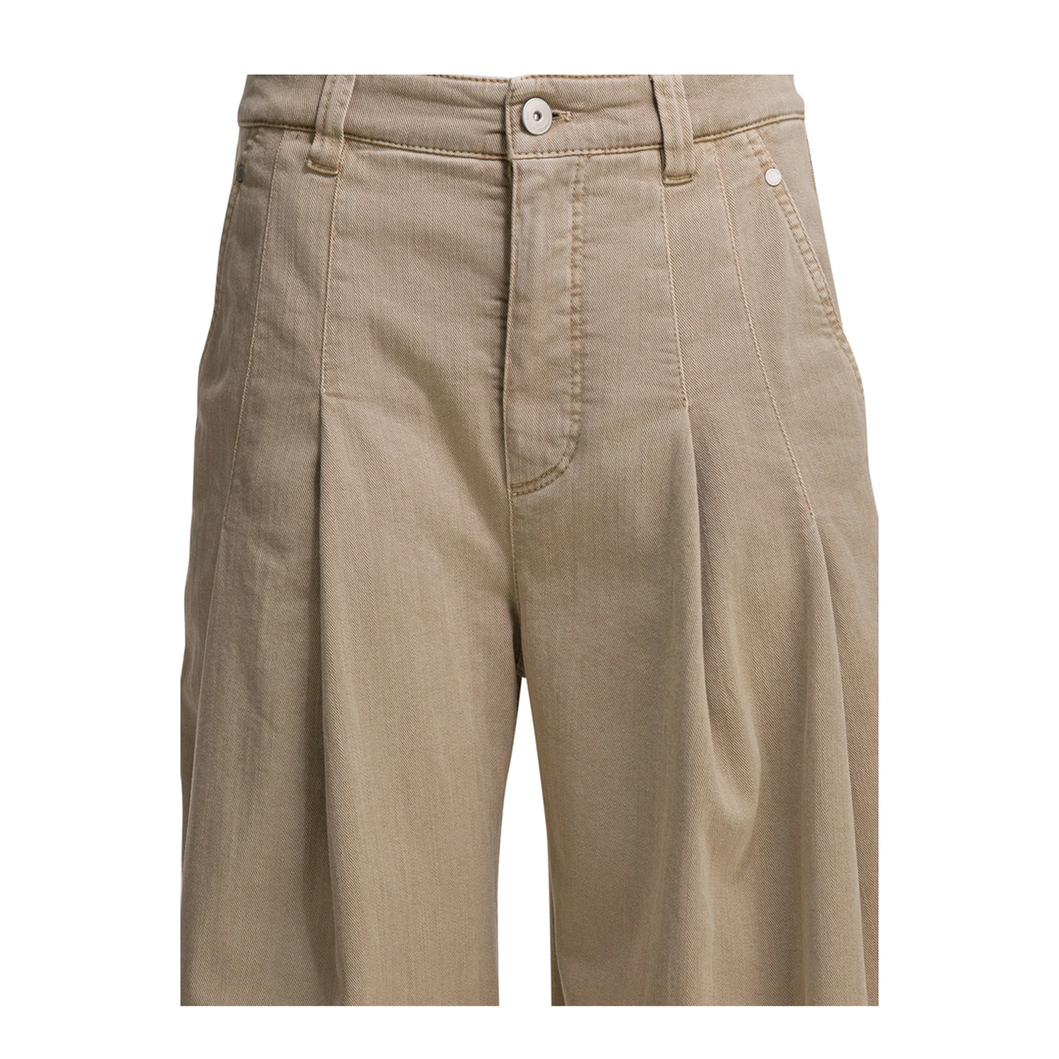 Wide-leg Jeans Beige - Image 3