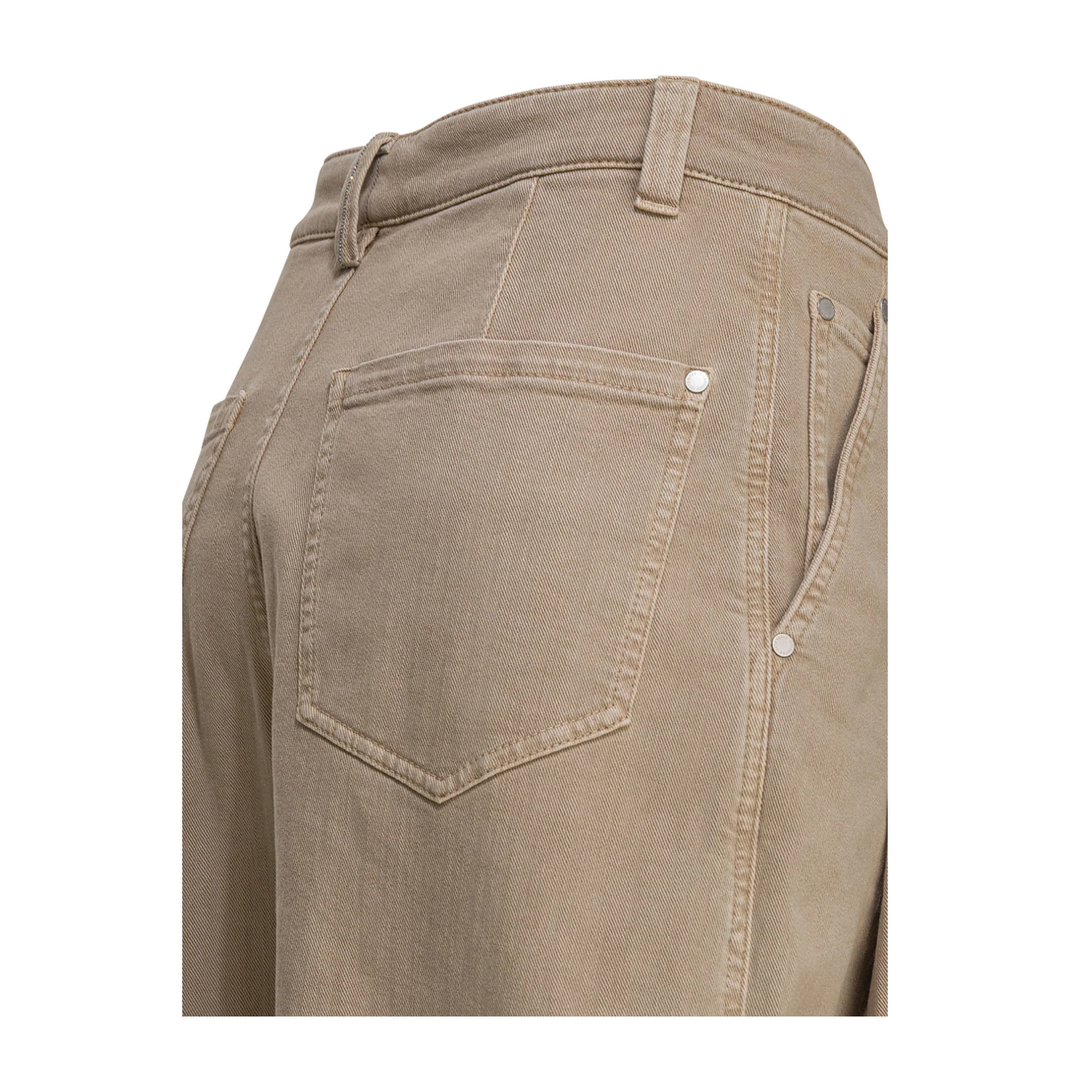 Wide-leg Jeans Beige - Image 4