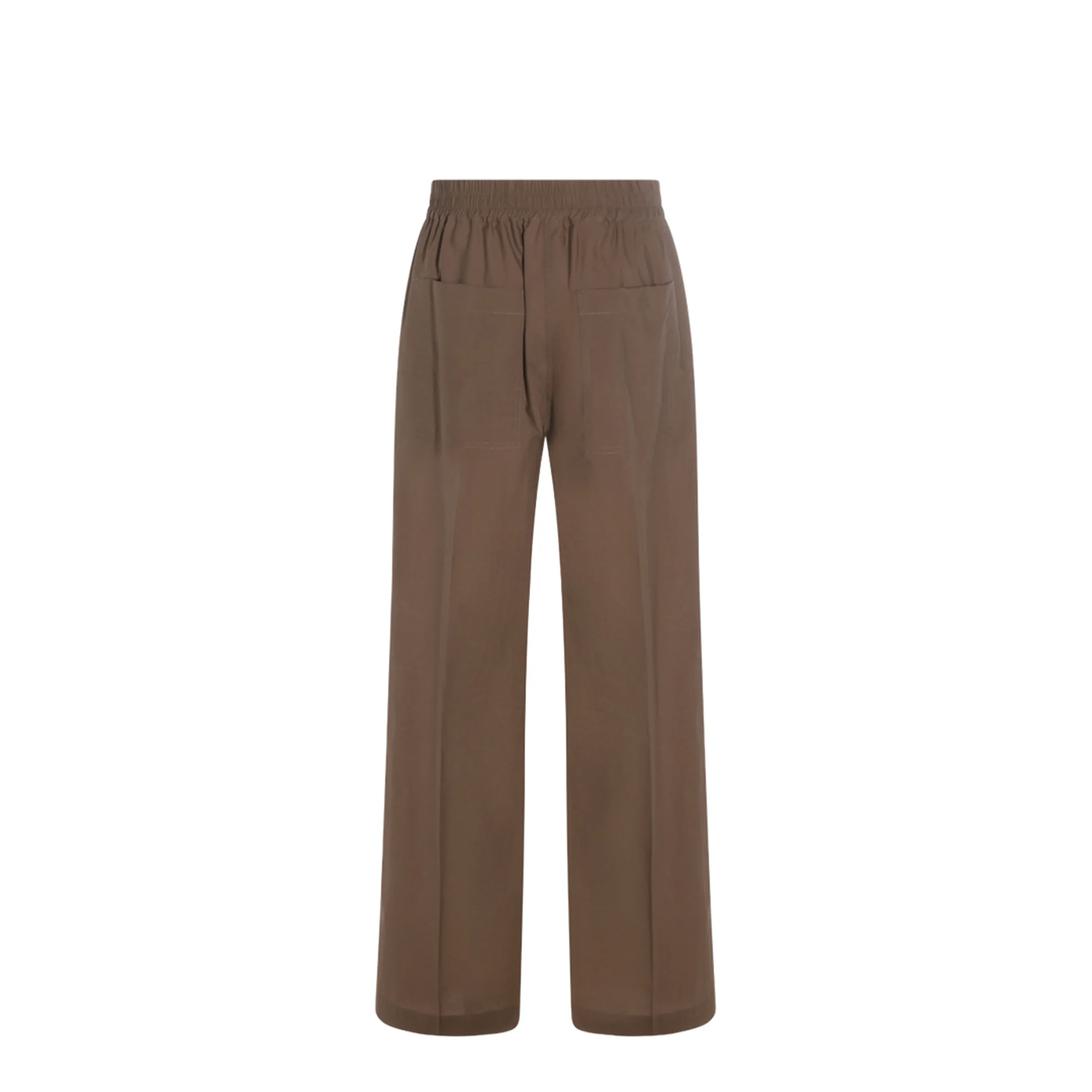 Wide-leg Trousers in Cotton and Nylon Poplin with Elasticated Waistband - Image 2
