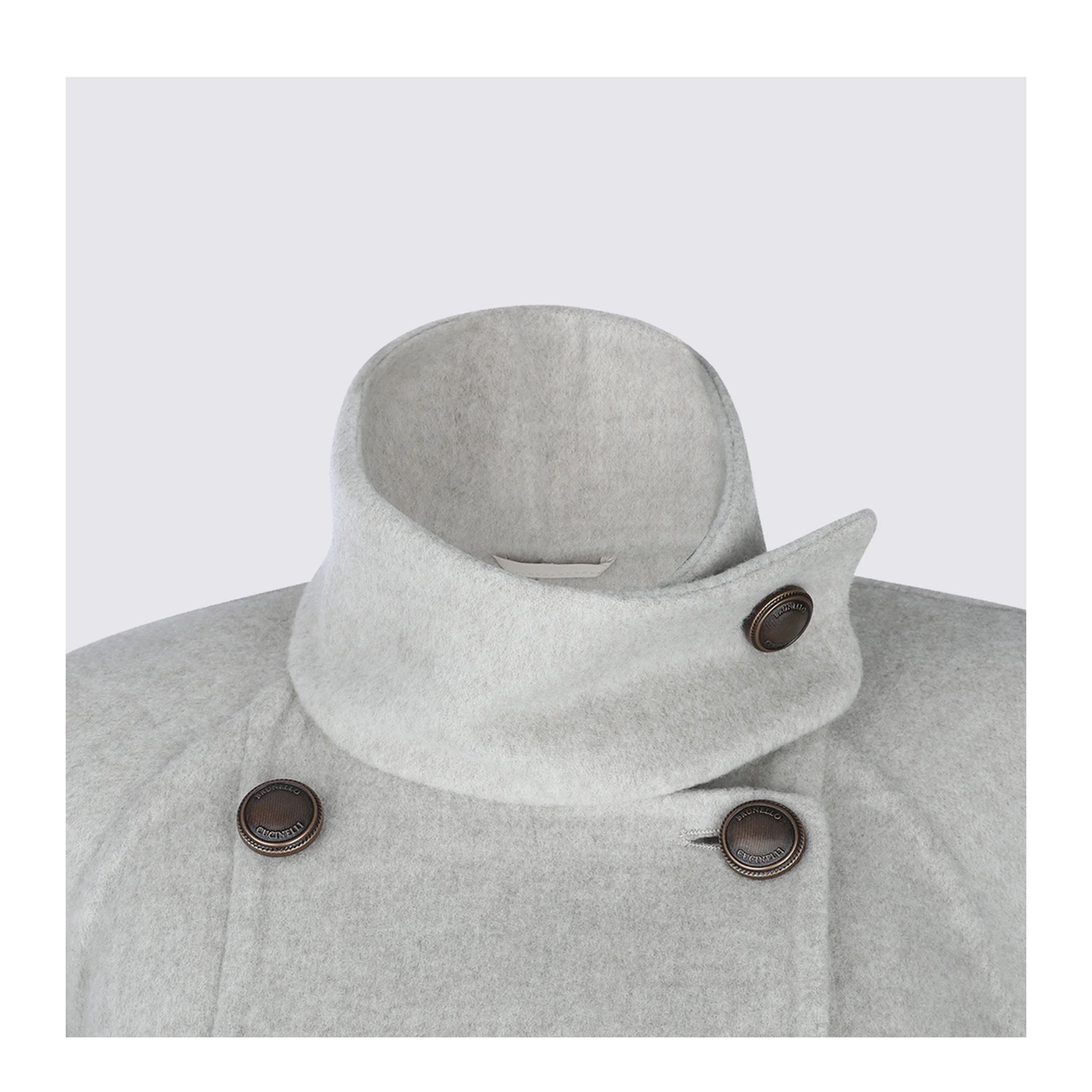 Wool & Cashmere Coat Beige - Image 3