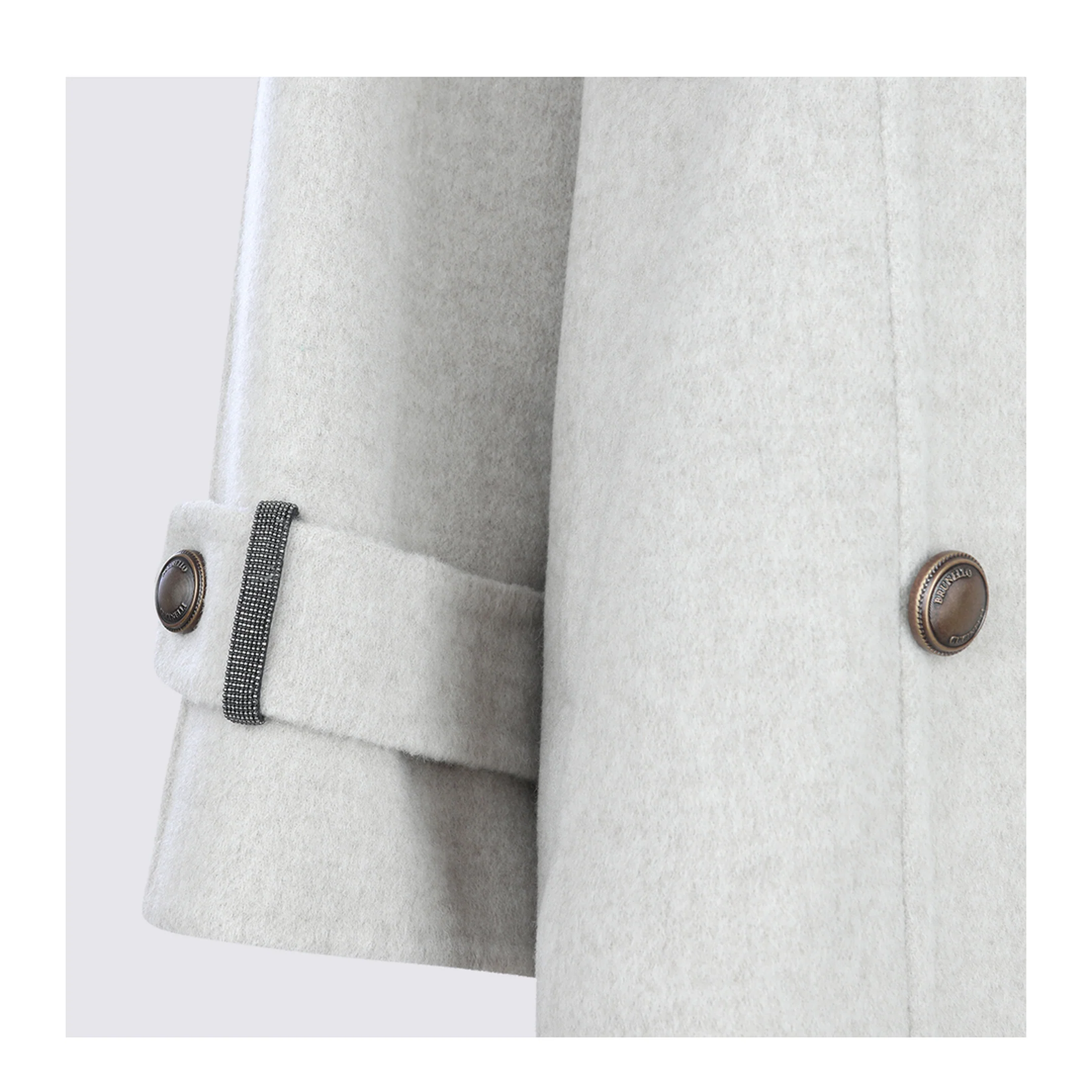Wool & Cashmere Coat Beige - Image 4