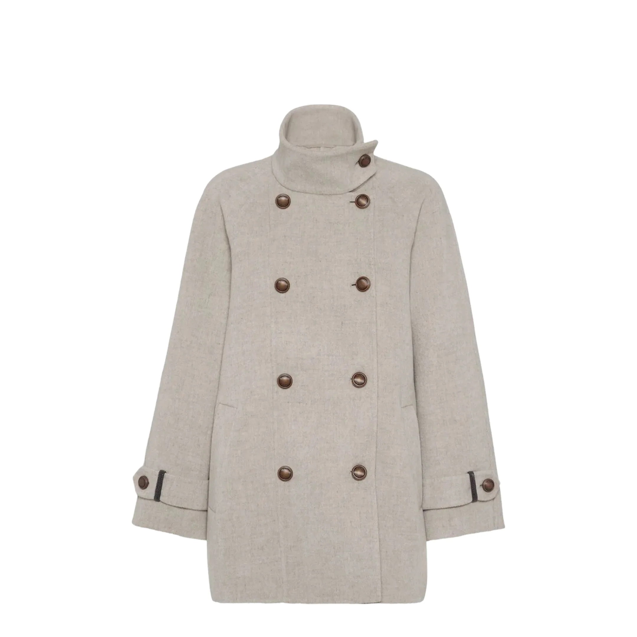 Wool & Cashmere Coat Beige - Image 5