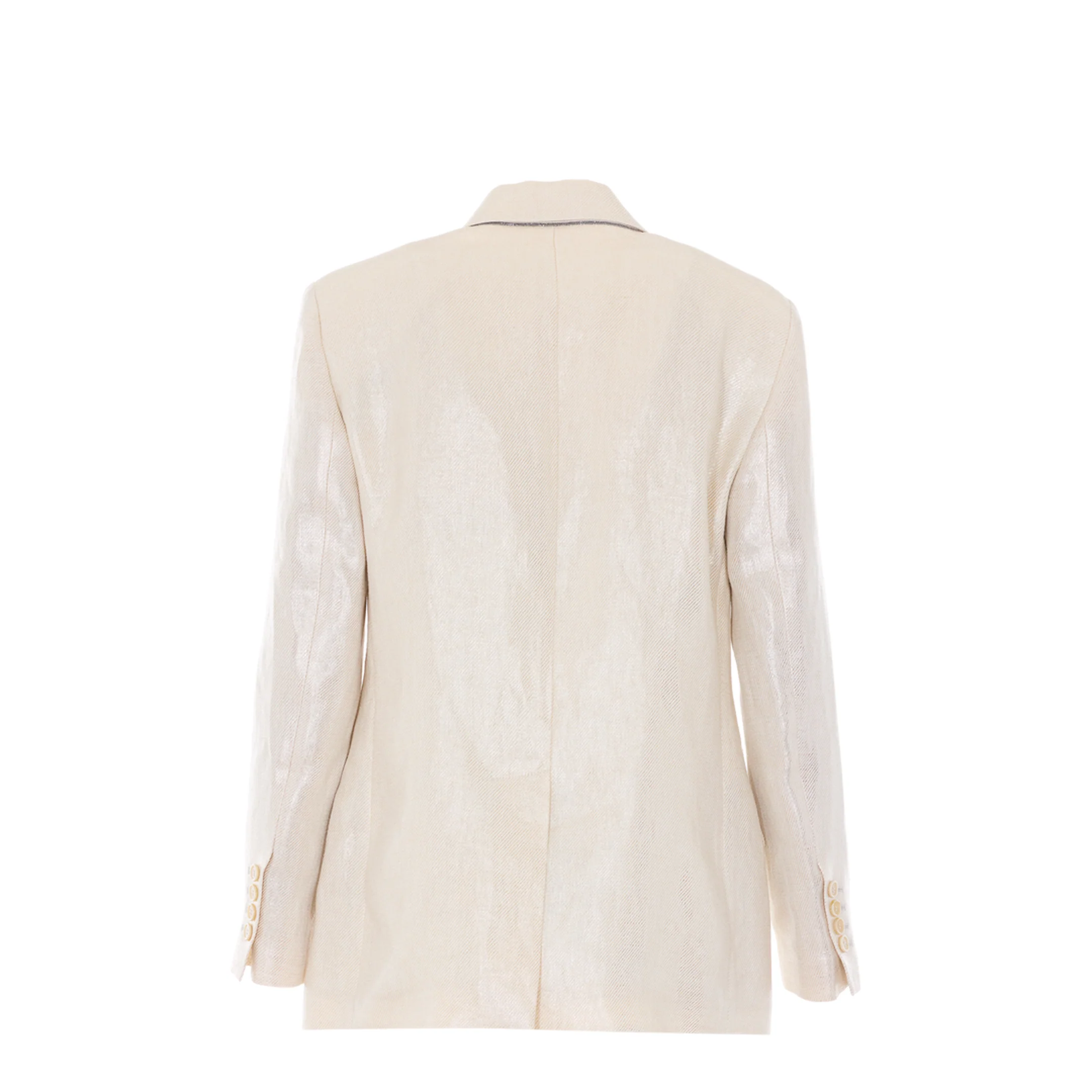 Women's Double-Breasted Blazer - Natural - Image 2