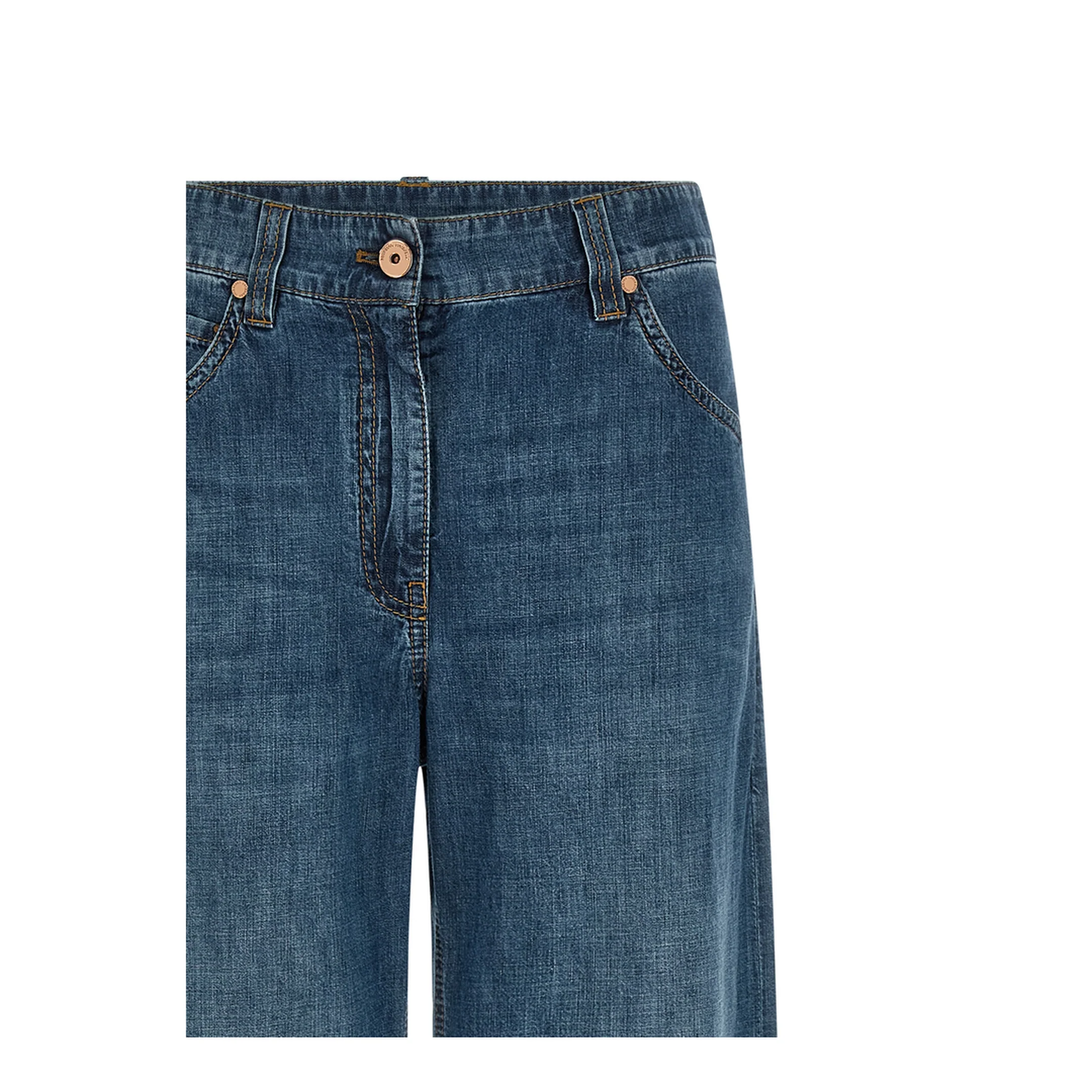 Women's Wide Leg Denim Jeans Blue - Image 3