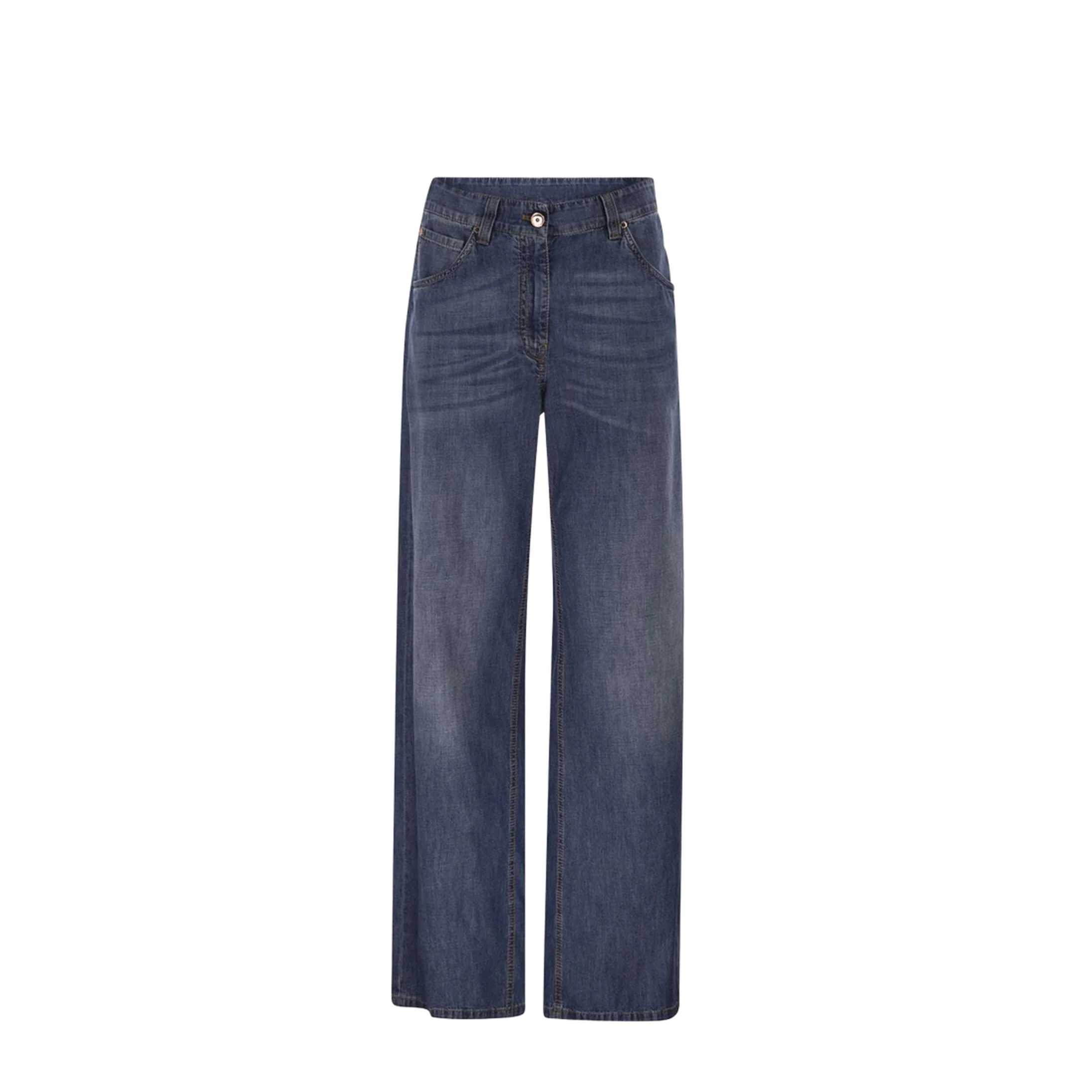 Women's Wide Leg Denim Jeans Blue - Image 5