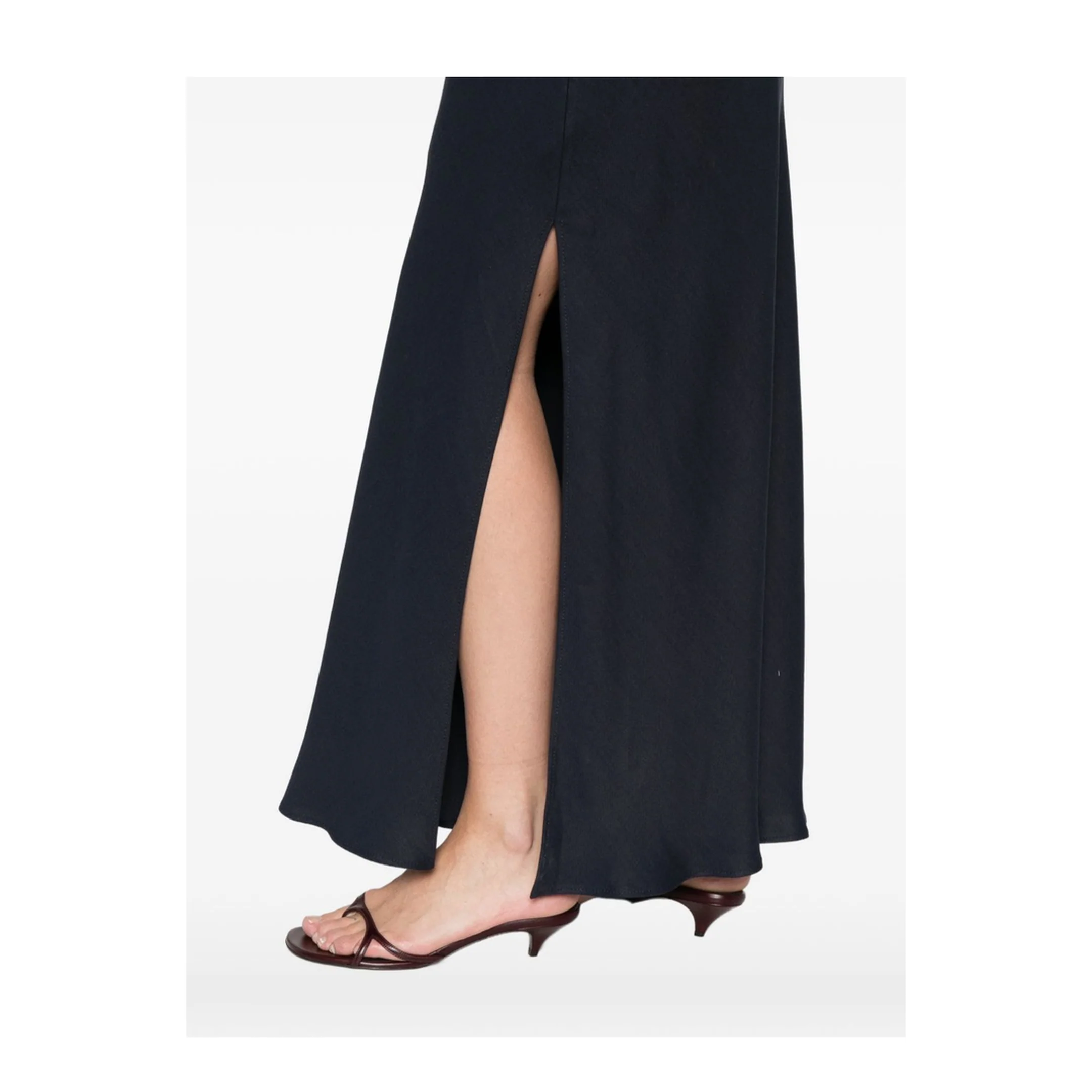 Line Blend Long Skirt Blue - Image 4
