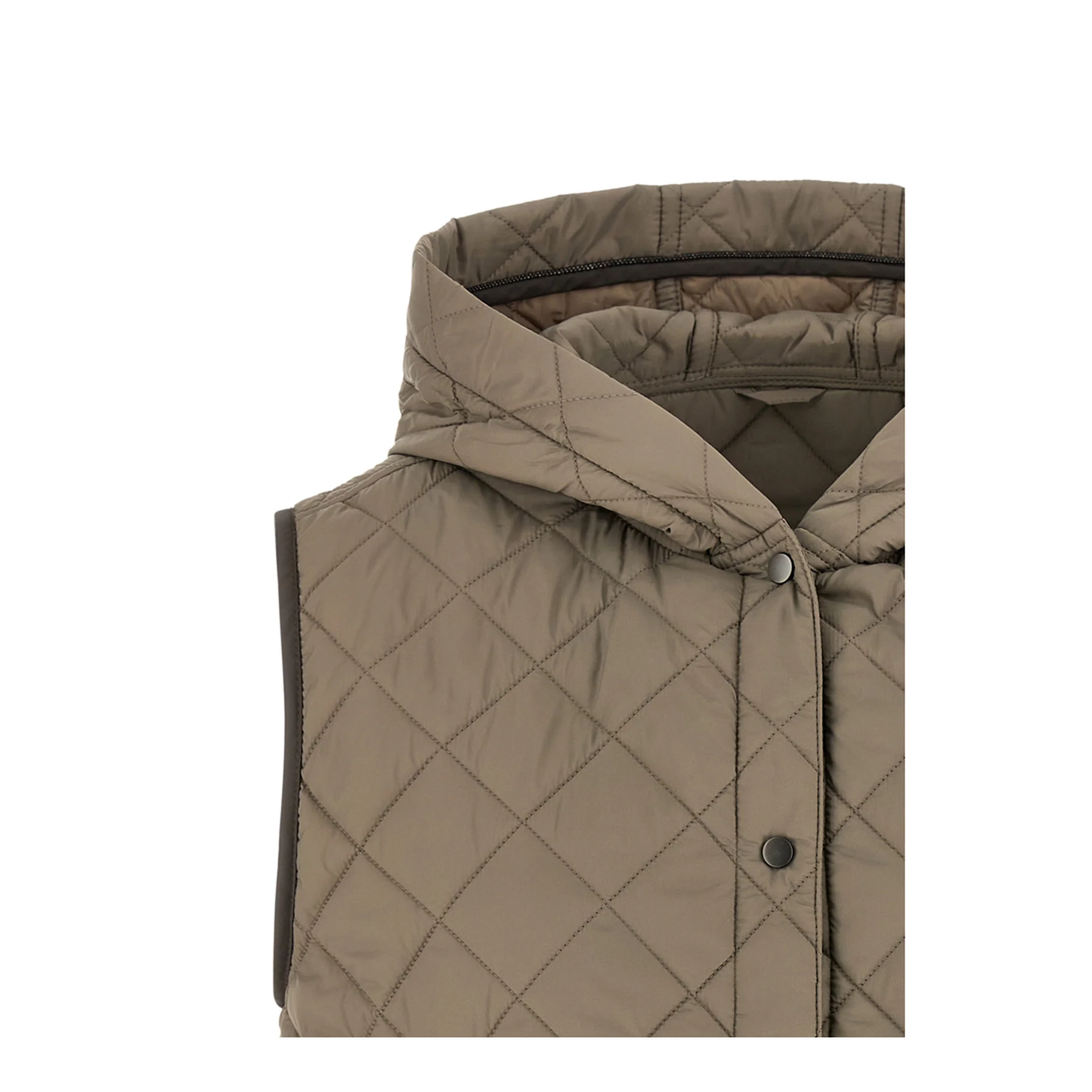Women's Quilted Vest Gilet Gray - Image 3
