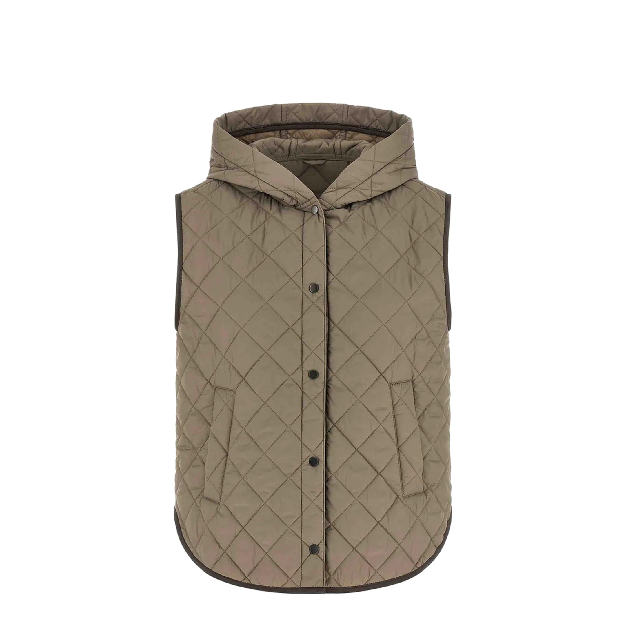 Women's Quilted Vest Gilet Gray - Image 5