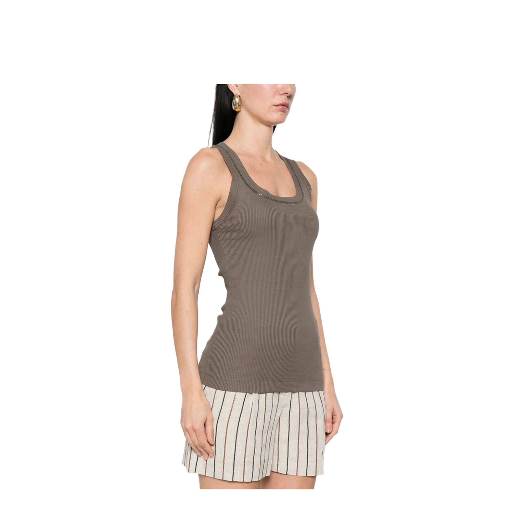 Women's Tank Top Brown - Image 2