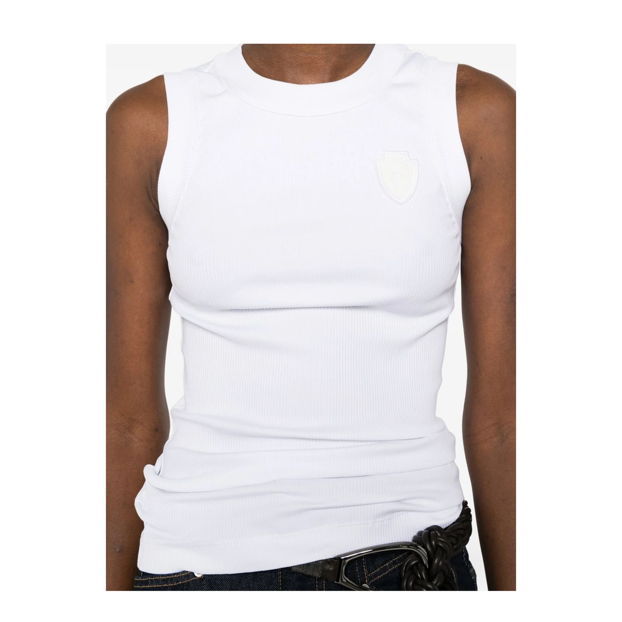 Cotton Tank Top - White - Image 3