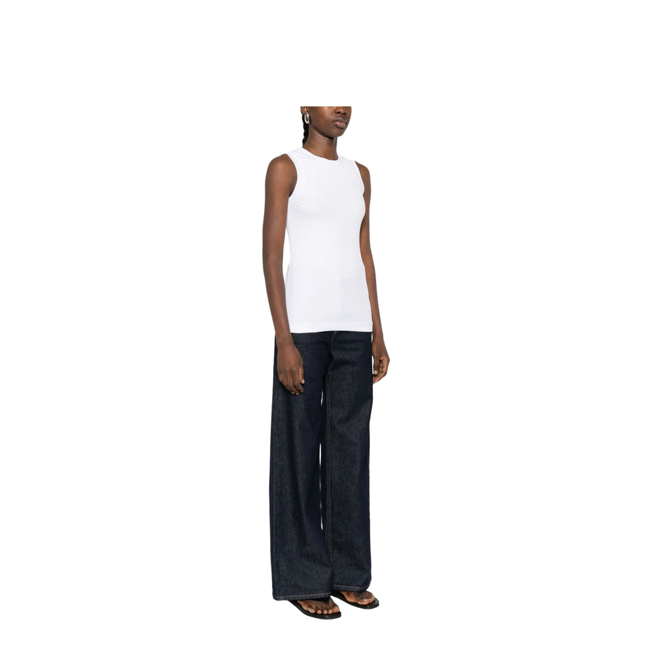 Cotton Tank Top - White - Image 4