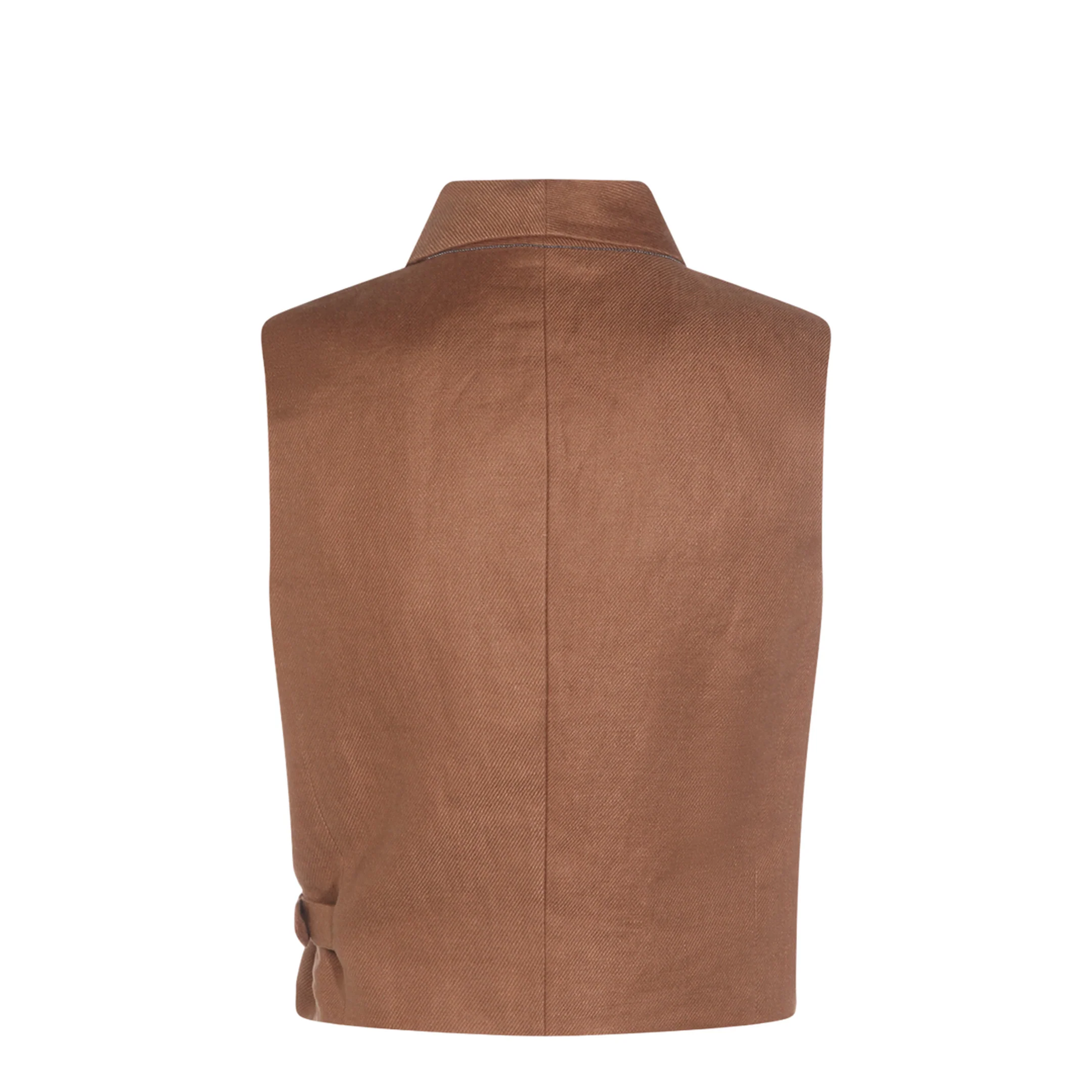 Women's Linen Top Brown - Image 2