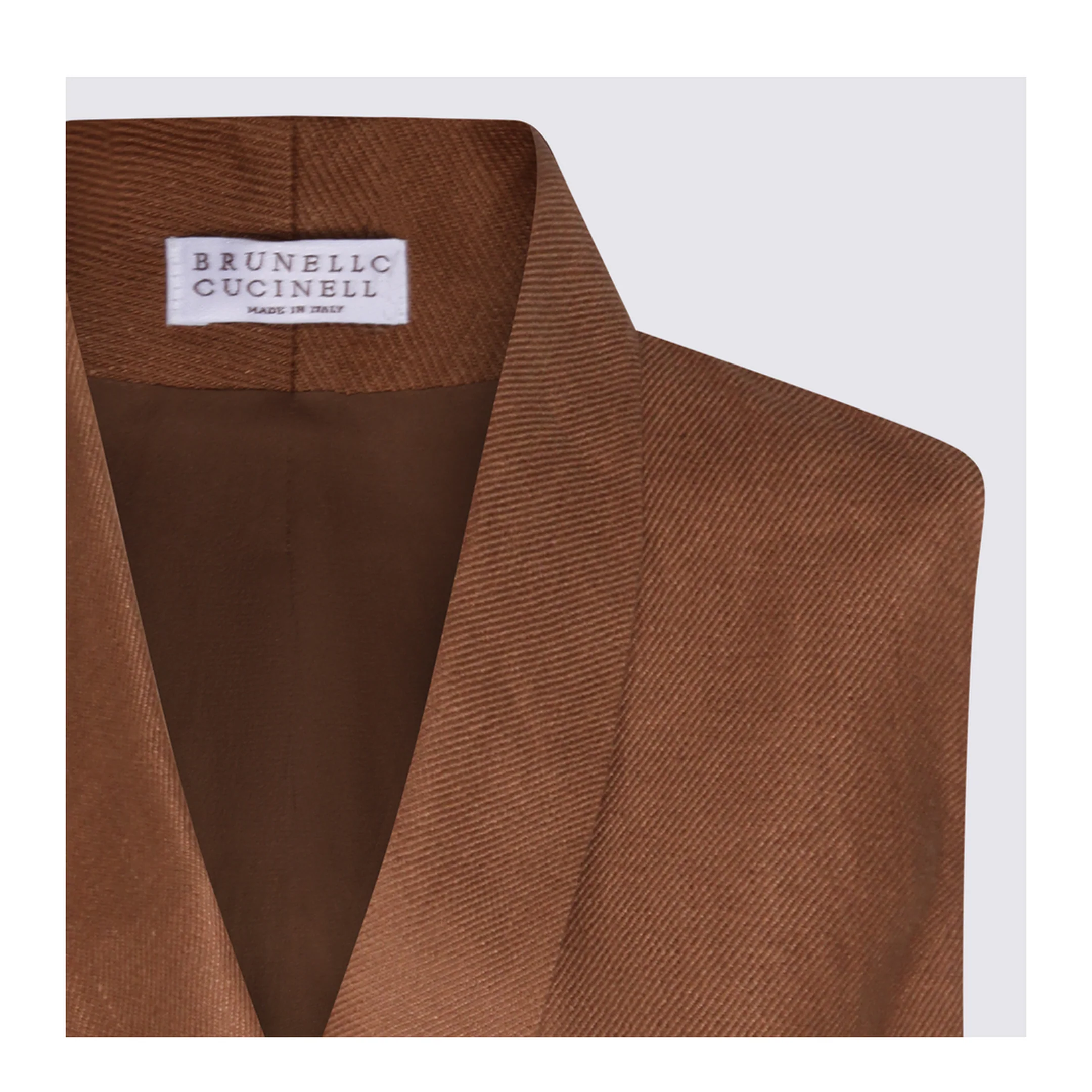 Women's Linen Top Brown - Image 3