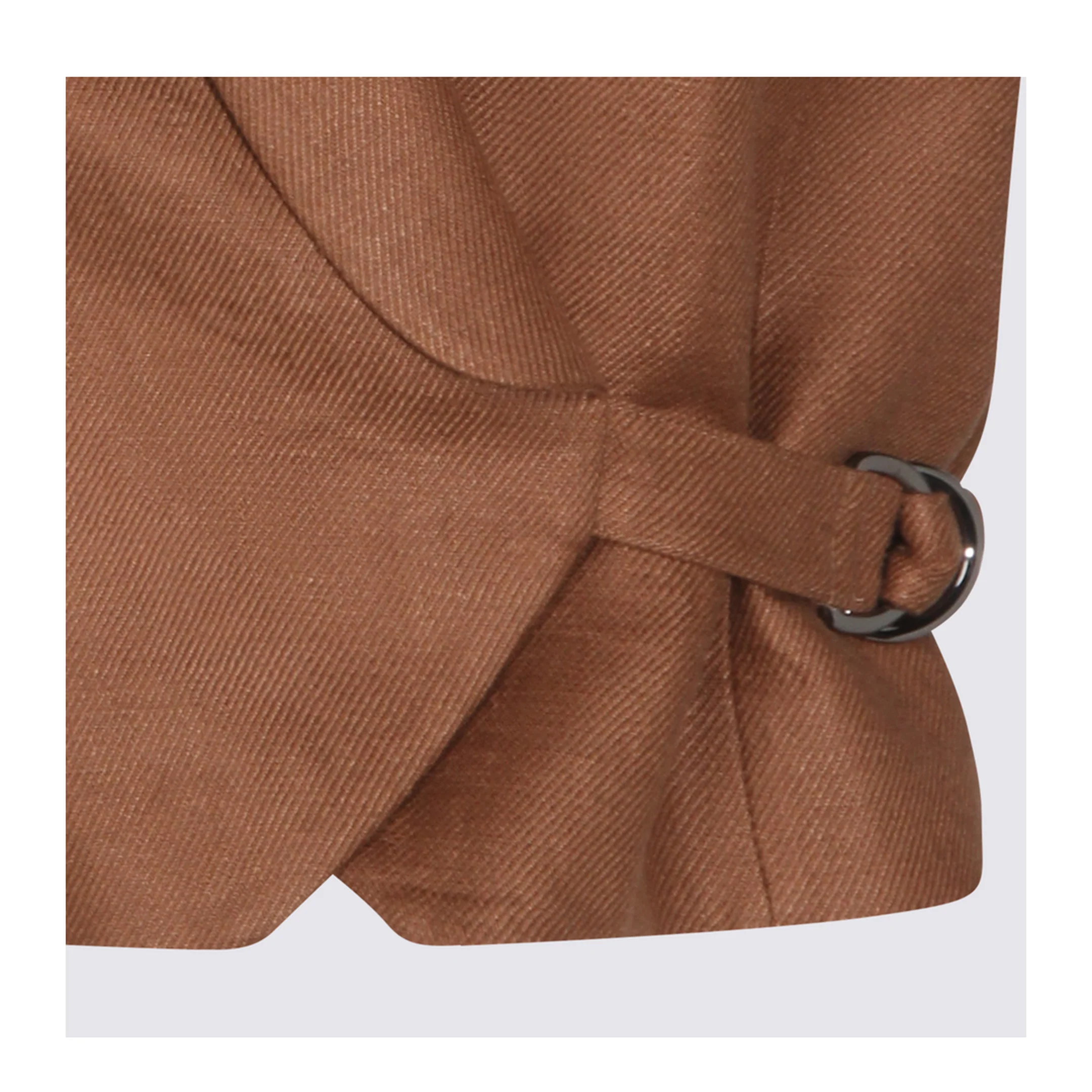 Women's Linen Top Brown - Image 4