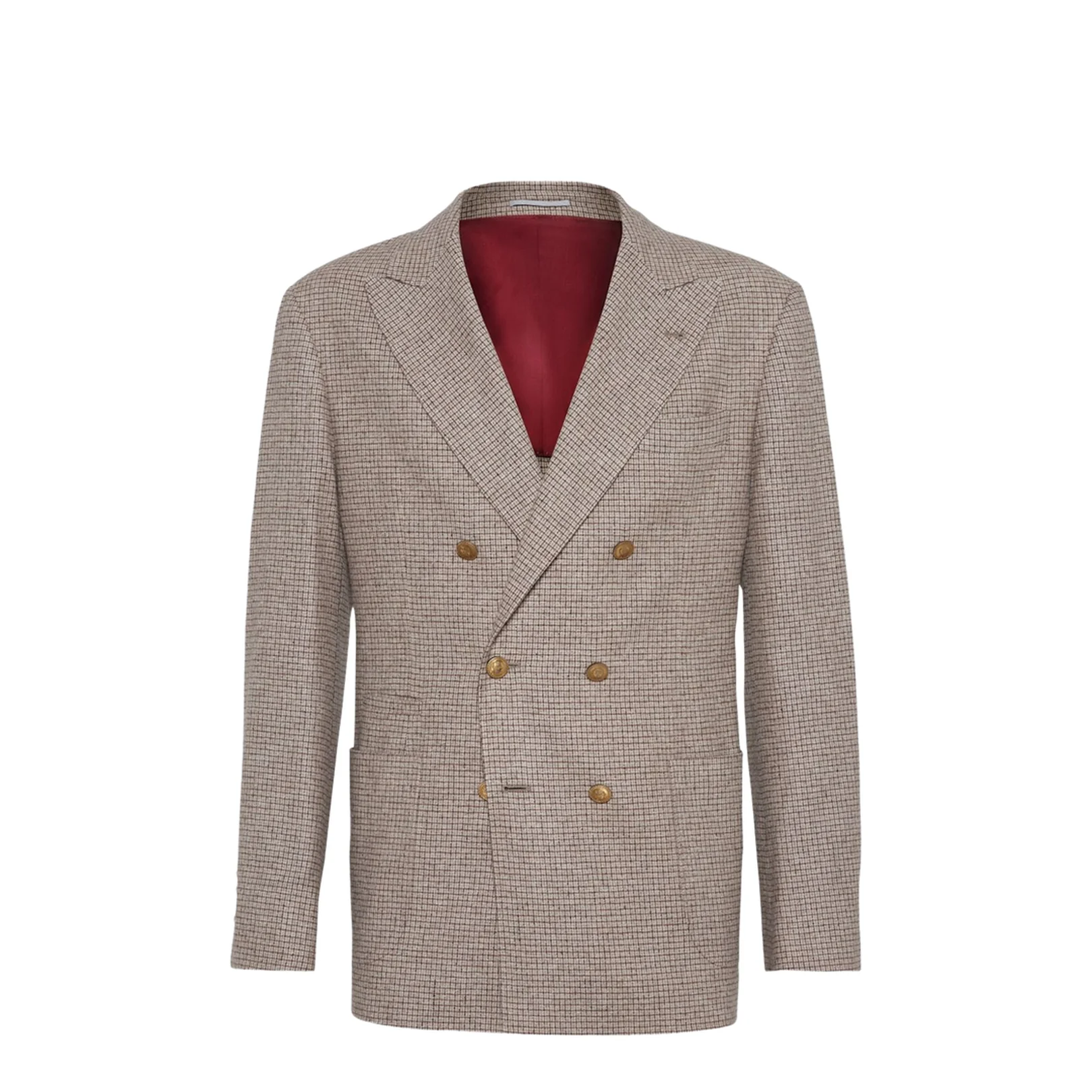 Wool and Silk Double-Breasted Jacket
