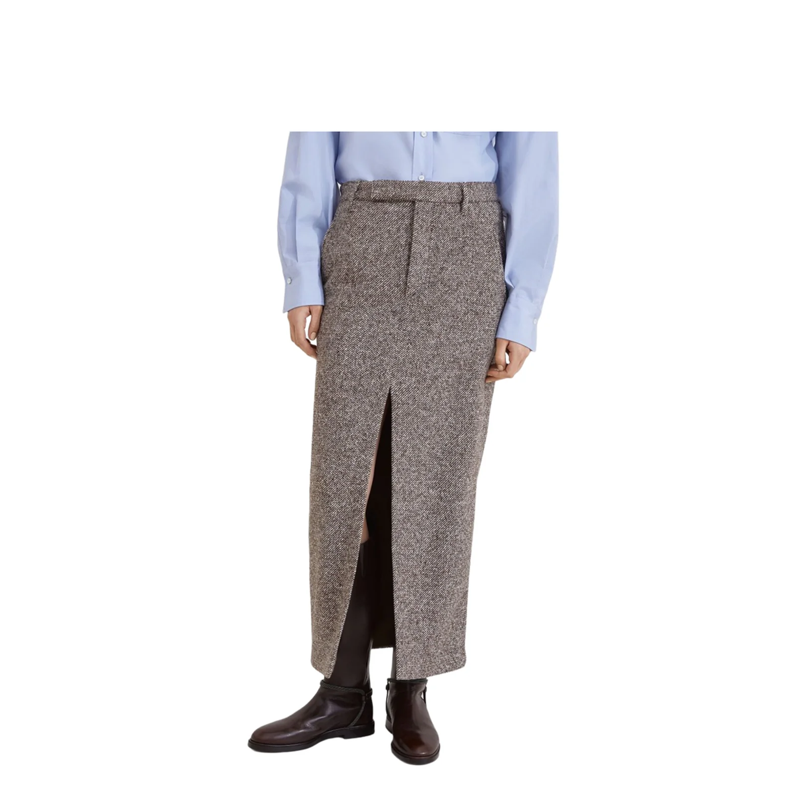 Wool Blend Pencil Skirt - Image 5