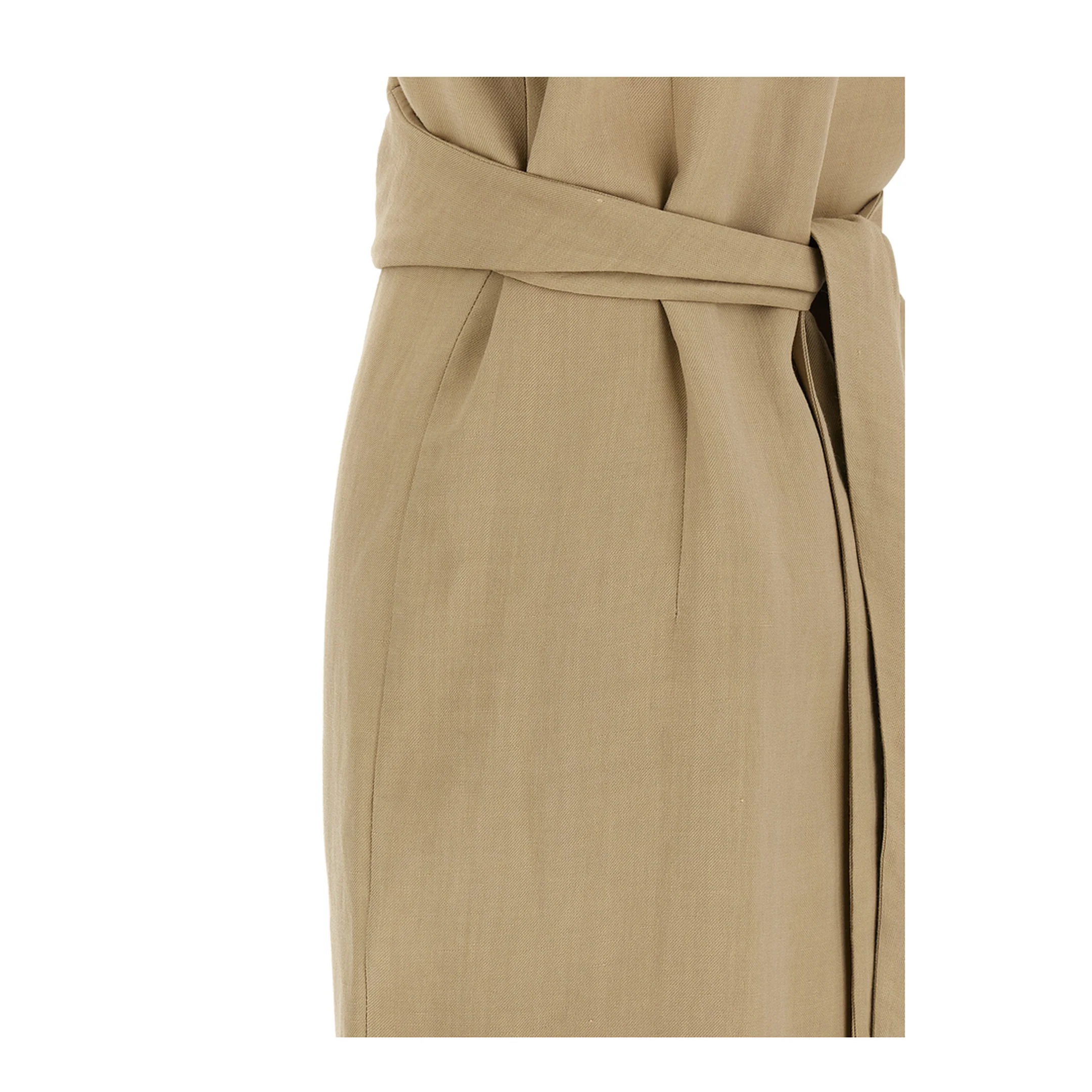 Wrap Dress Beige - Image 4