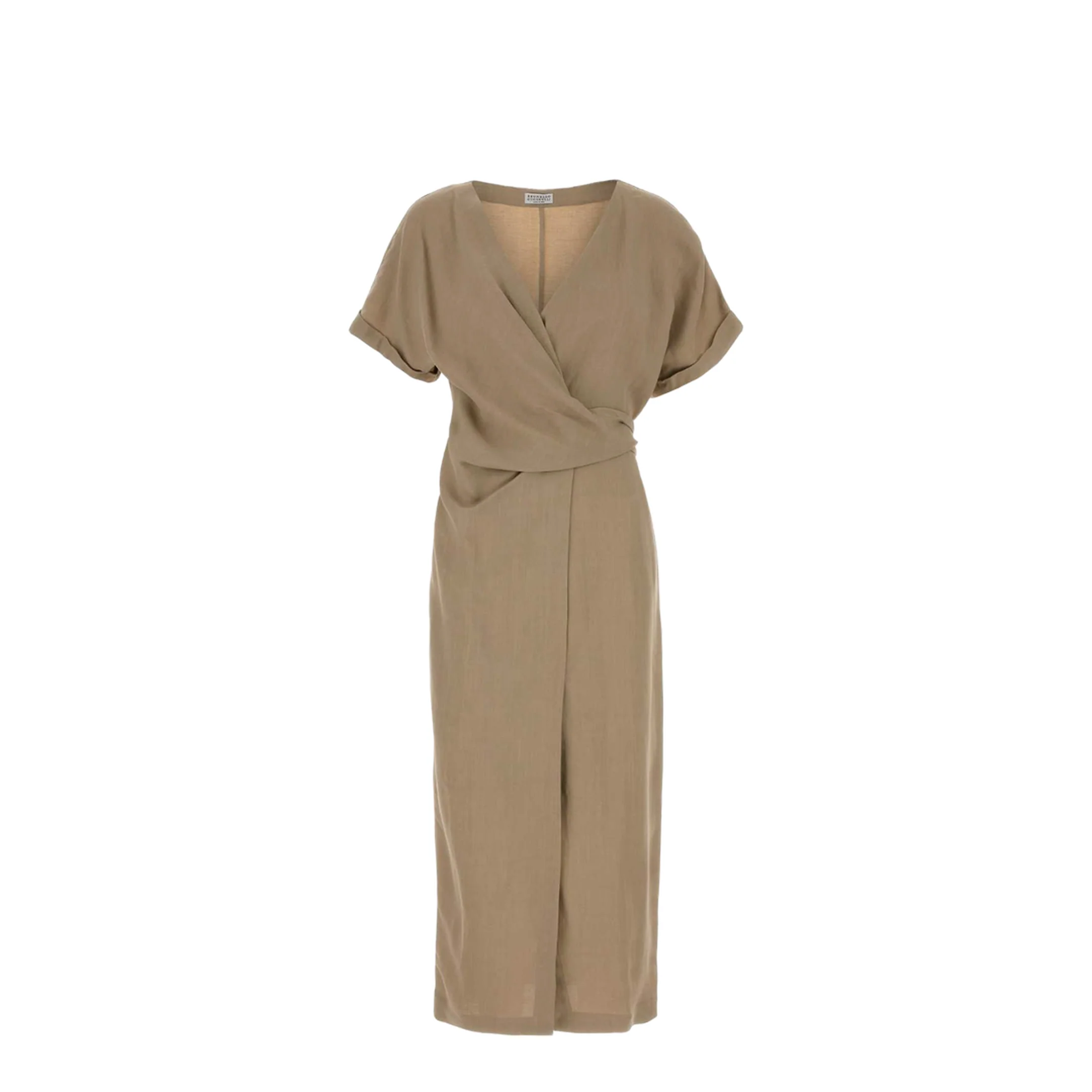 Wrap Dress Beige - Image 5