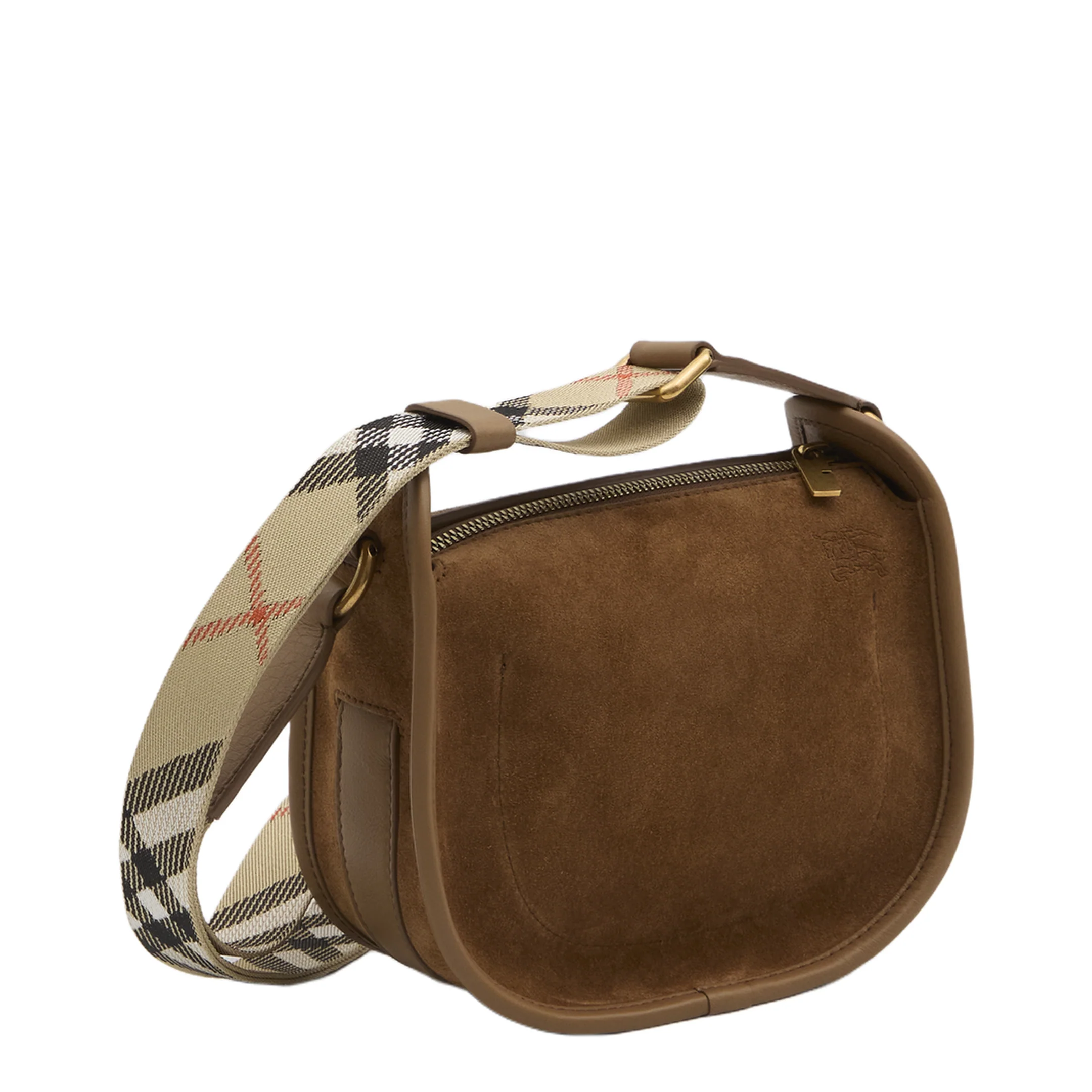 Mini B Clip Suede Messenger Bag - Hazel Brown - Image 2