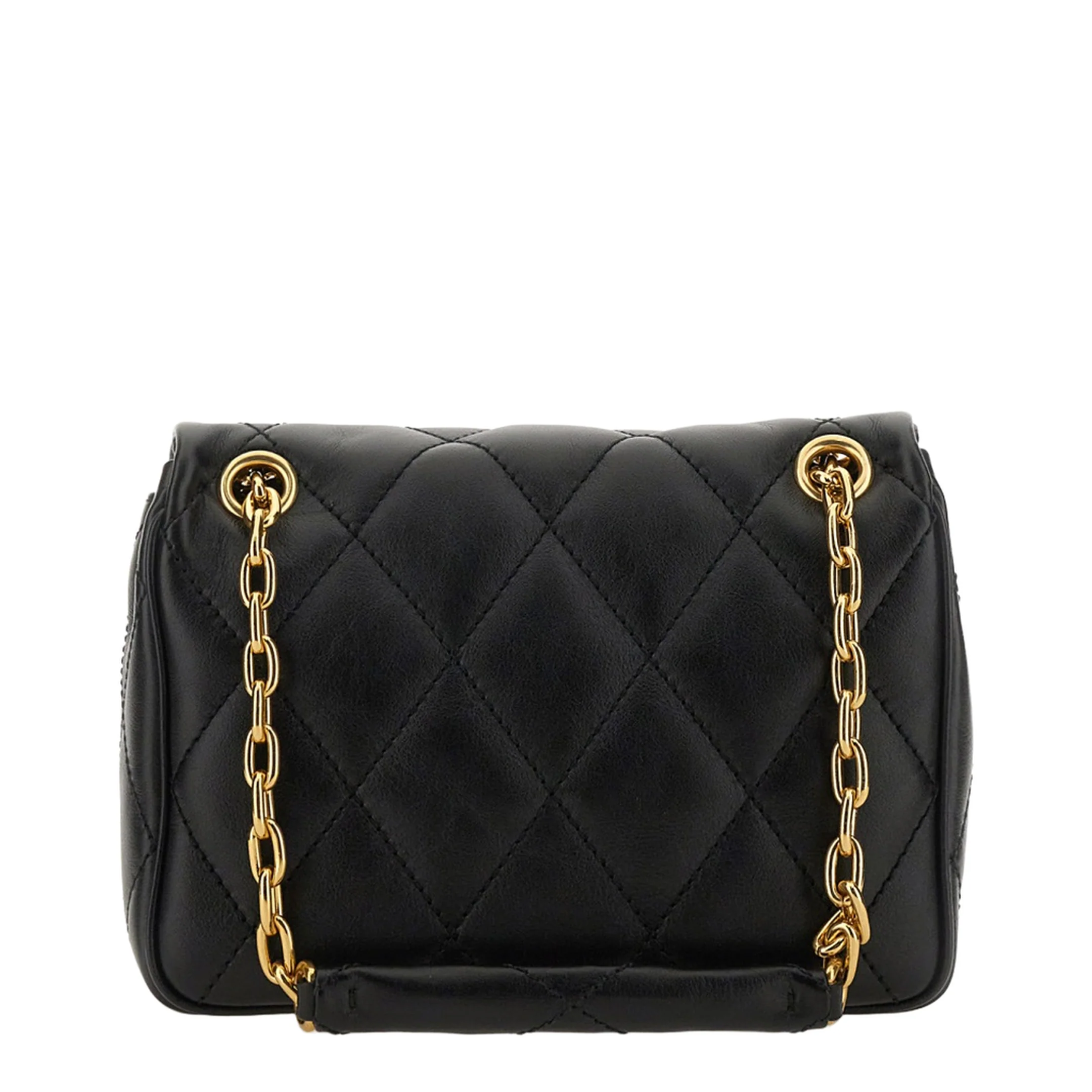 Black Quilted Crossbody Bag - Image 2