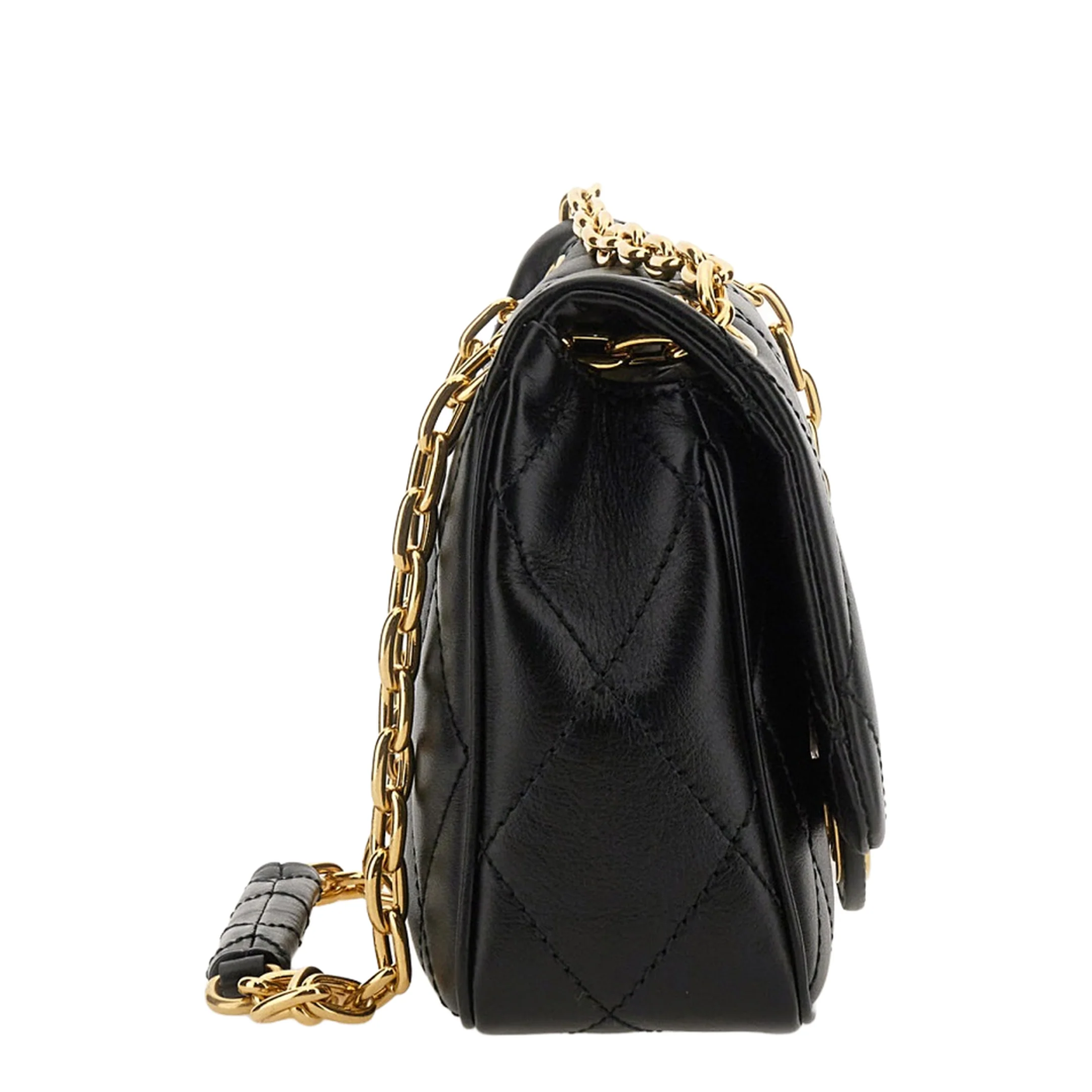 Black Quilted Crossbody Bag - Image 4
