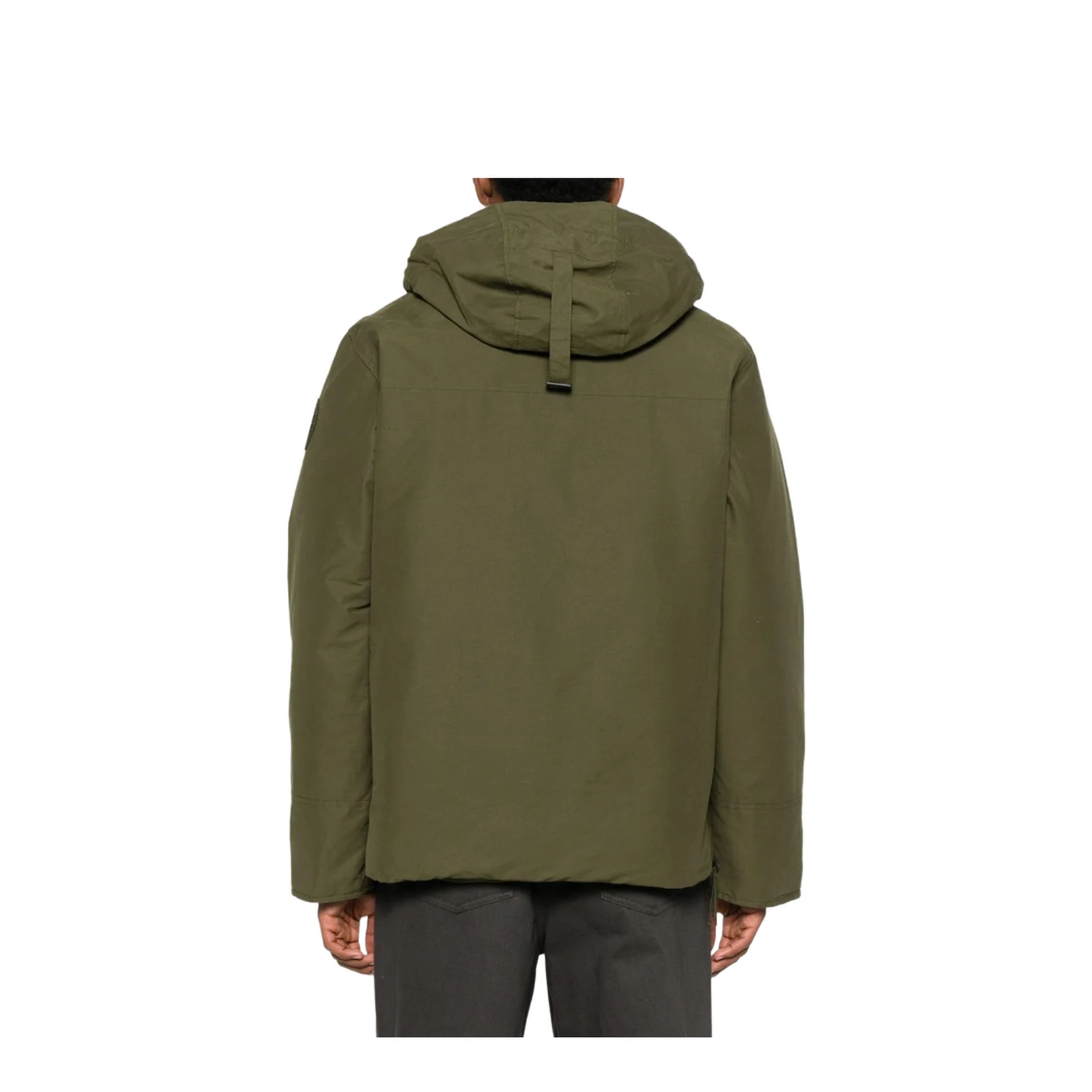 Army Green Cotton Blend Maitland Down Jacket - Image 3