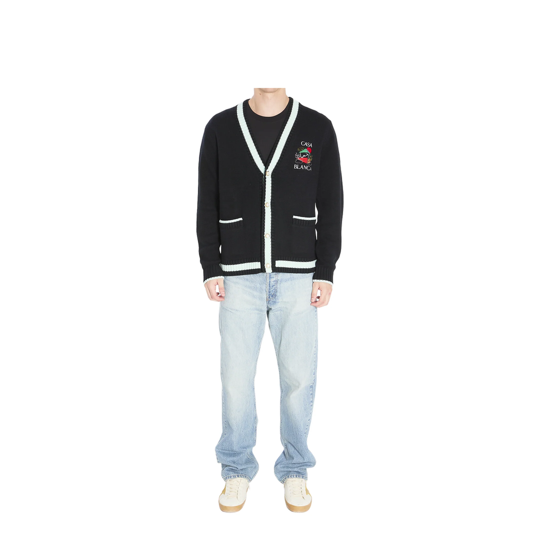 Cardigan with Stacked Casa Mountain Temple Design - Image 5