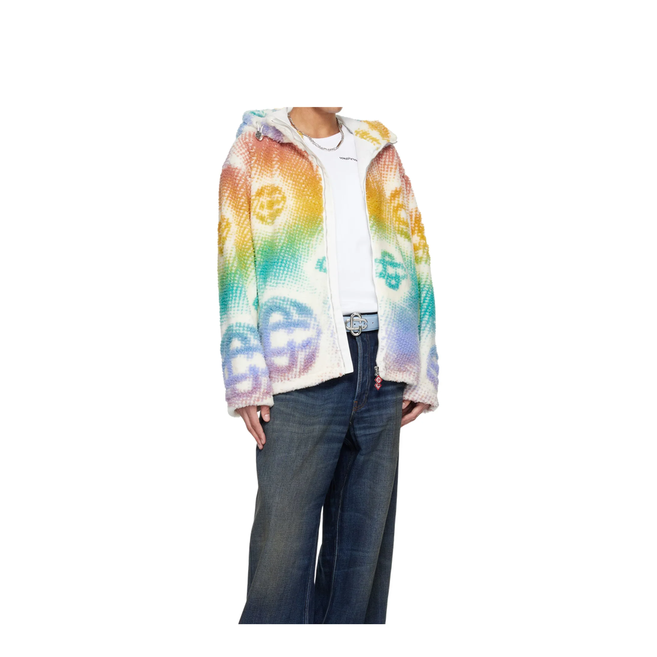 Halftone Monogram Fleece Jacket - Image 4