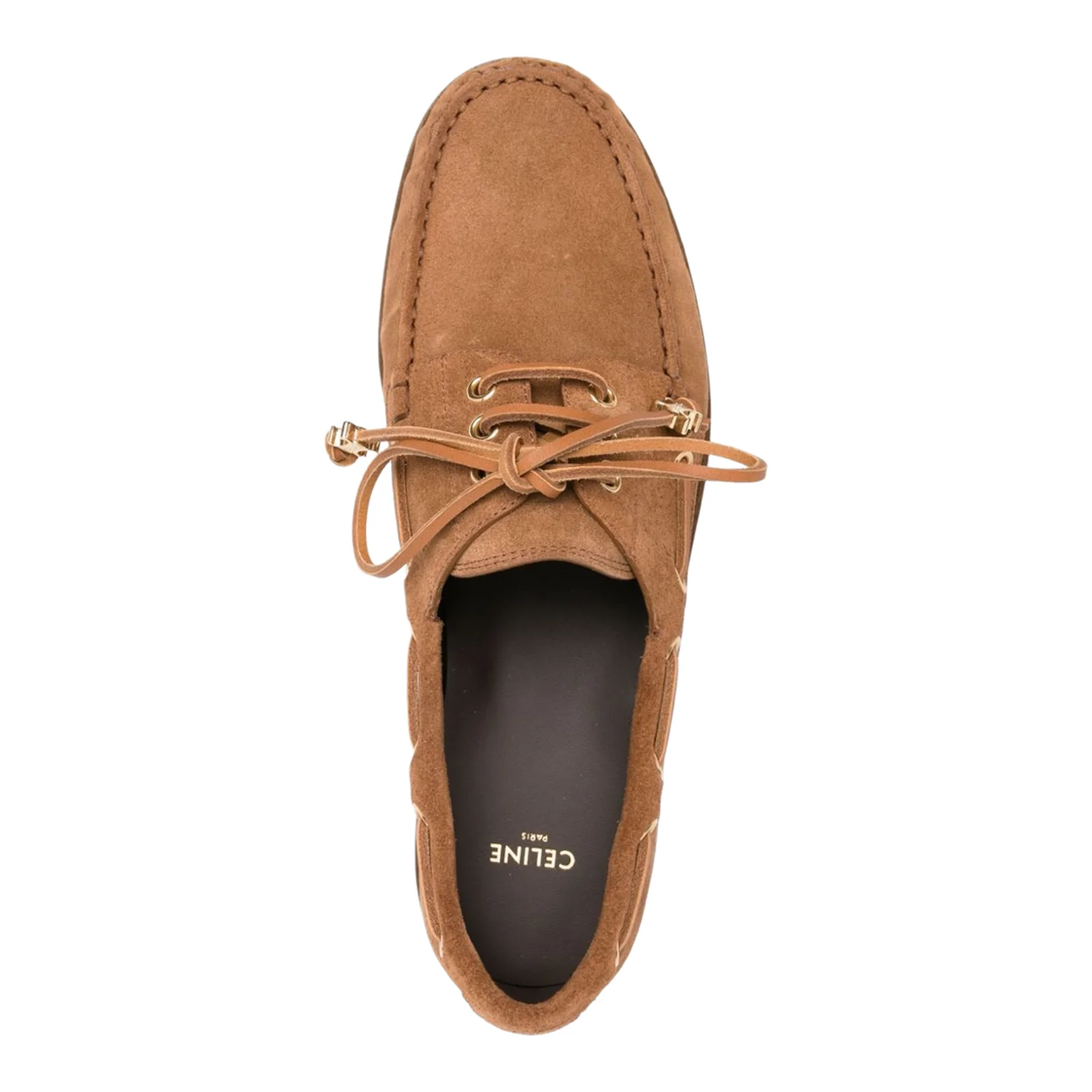 Bateau in Suede Calfskin - Dark Havana - Image 4